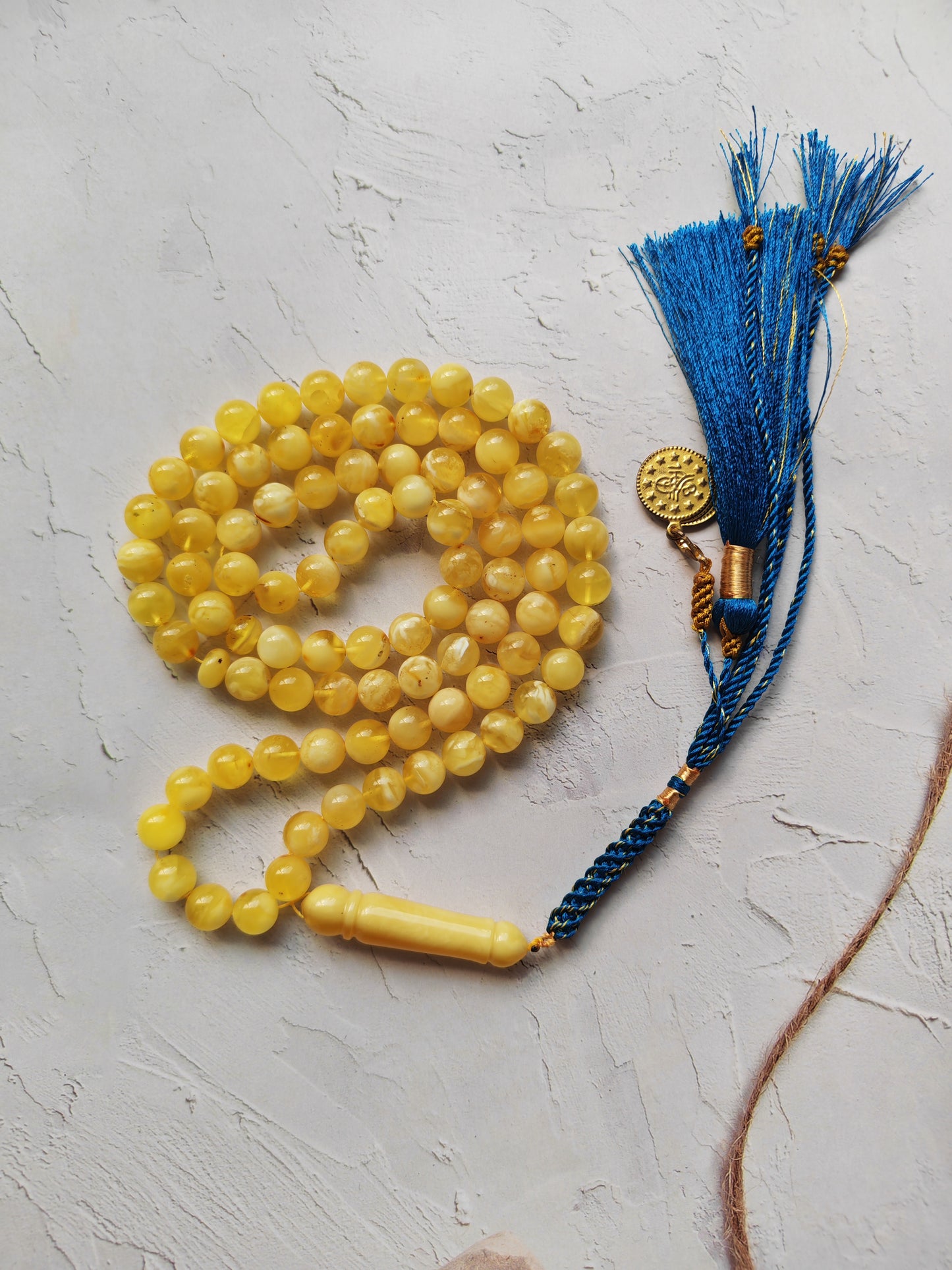 Butterscotch Amber Tasbih – 85 Beads | Unique Half - Half Imami | 8.5–9mm