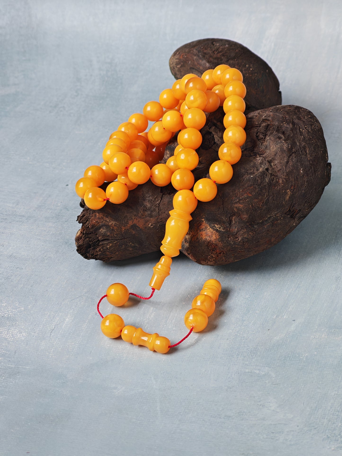 Natural Aged Baltic Amber Rosary – 66 Beads | Egg Yolk Amber | 10mm