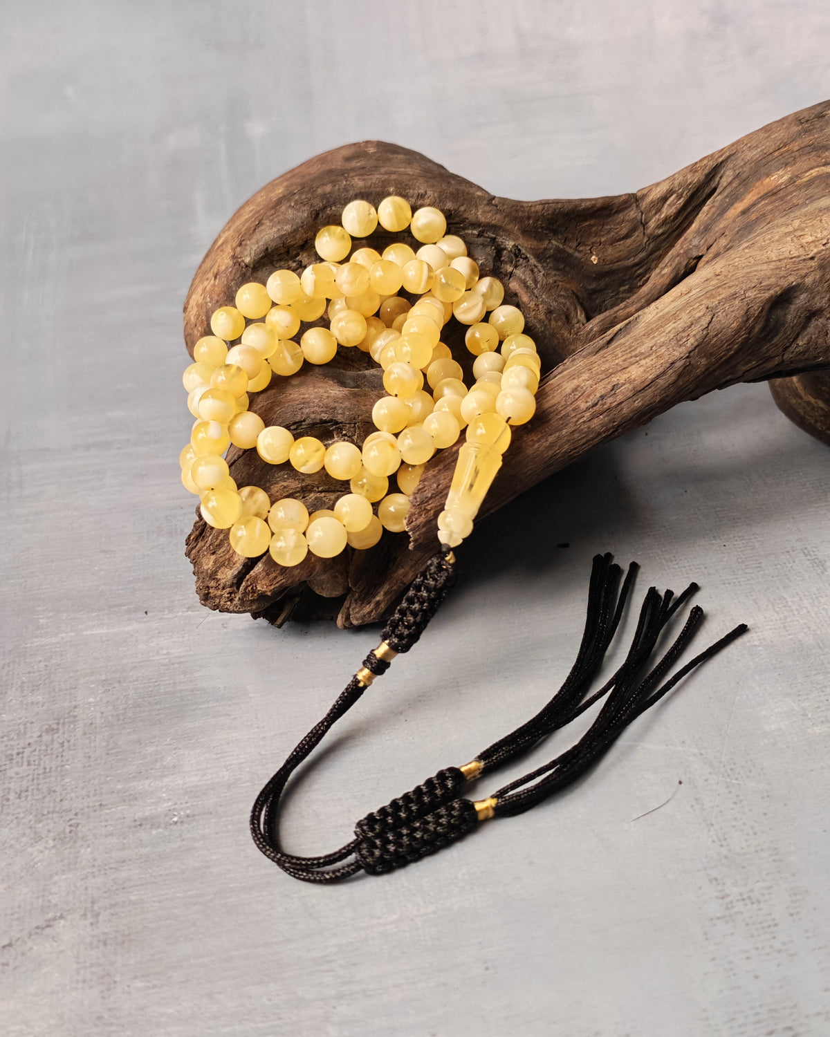 Tiger Baltic Amber Misbah | 99 Micro Round Beads | 5.8–6mm | 13.3g