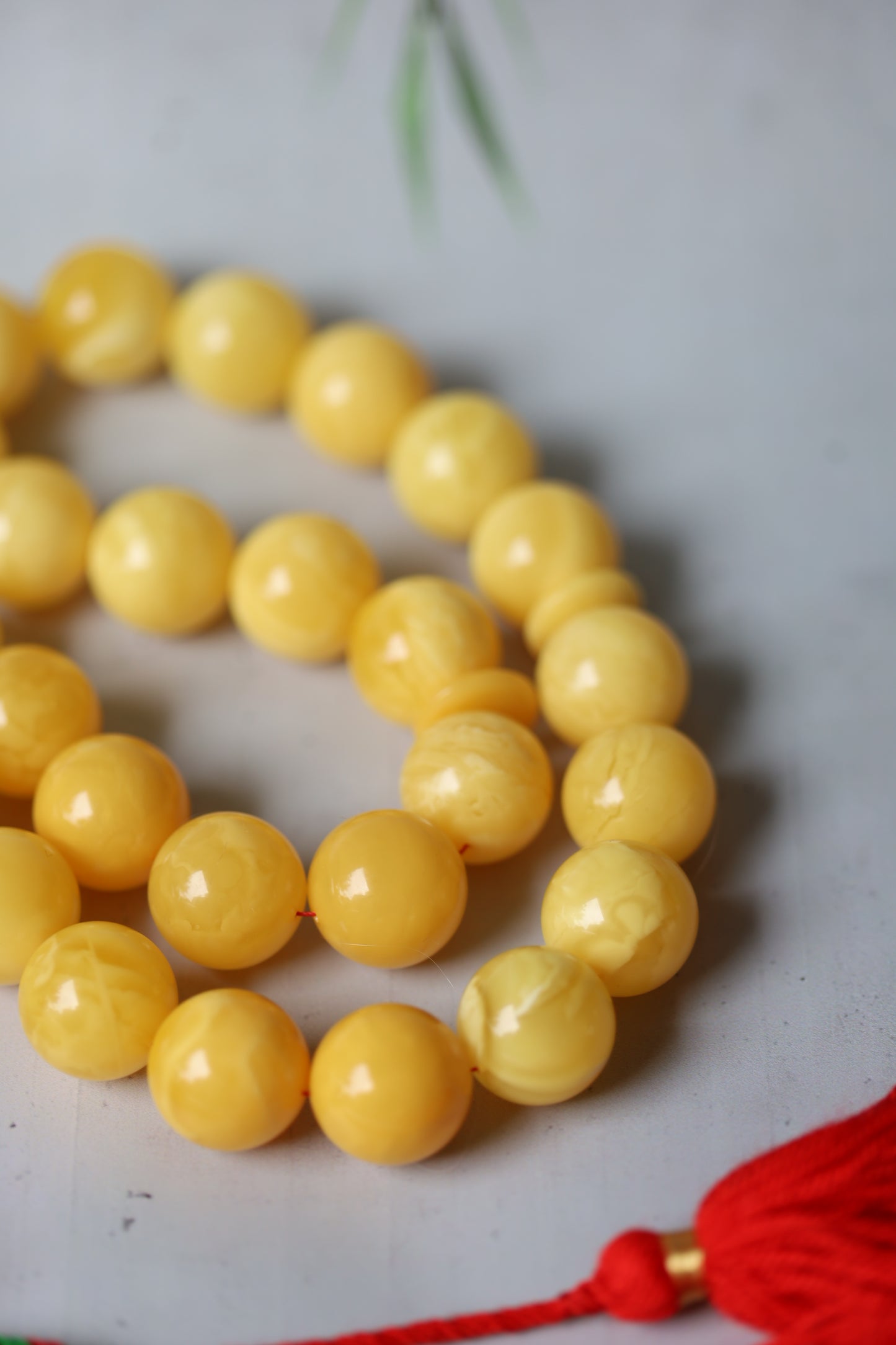 Huge Butterscotch Natural Amber Tasbih with Certificate 192g