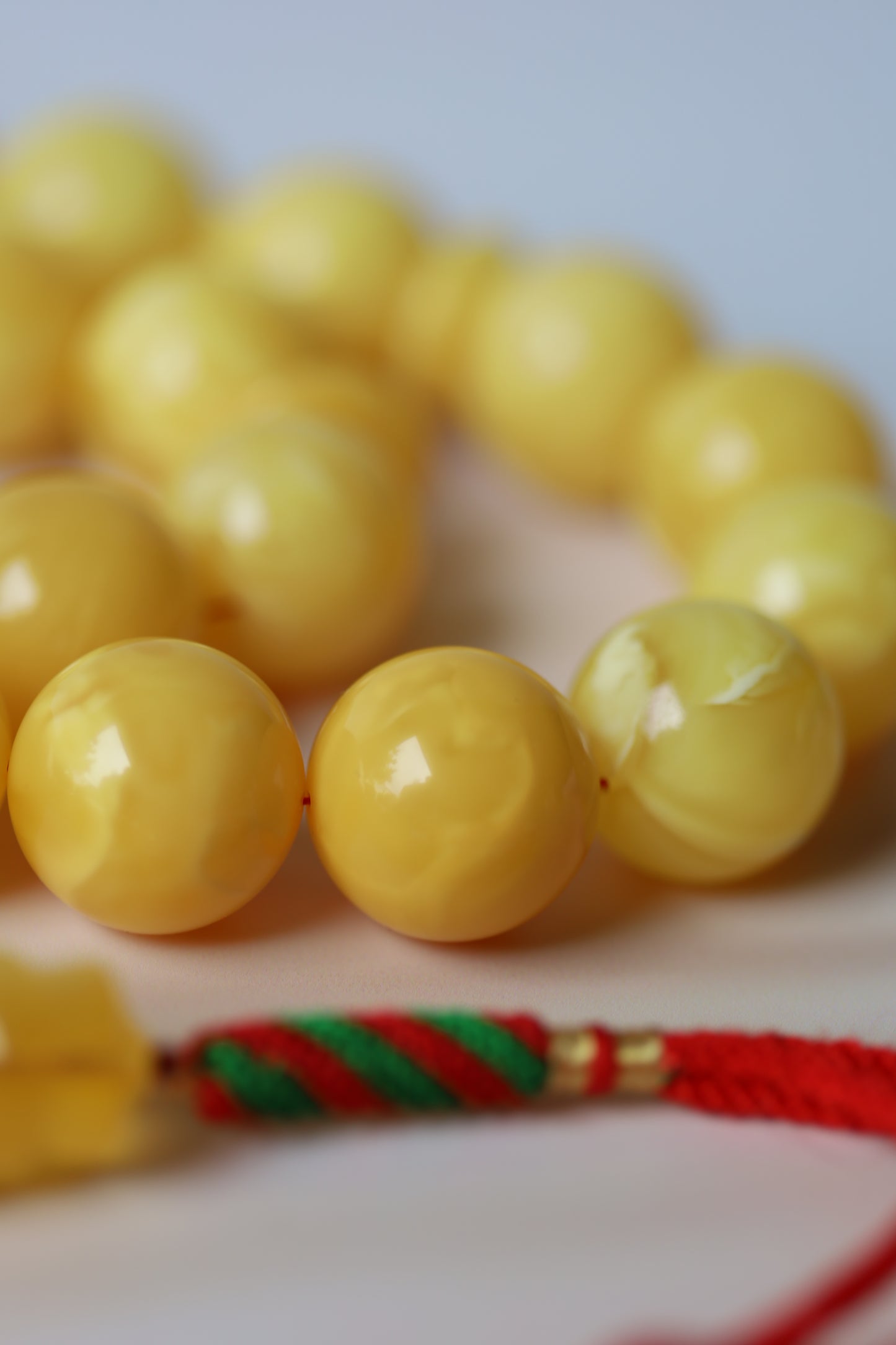 Huge Butterscotch Natural Amber Tasbih with Certificate 192g