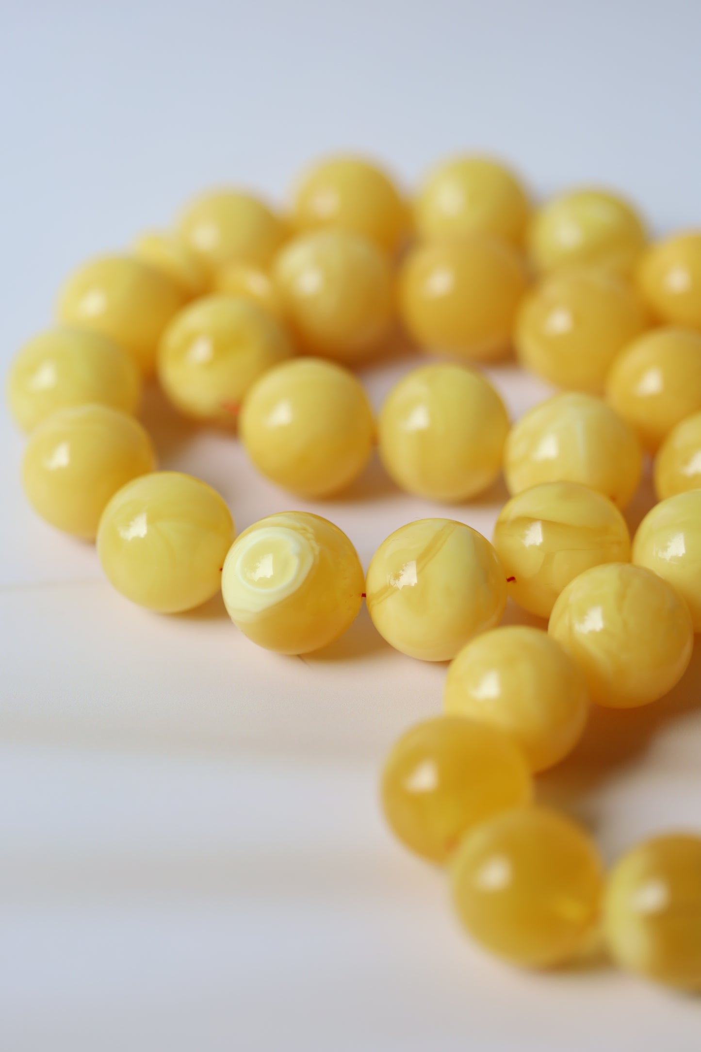 Huge Butterscotch Natural Amber Tasbih with Certificate 192g