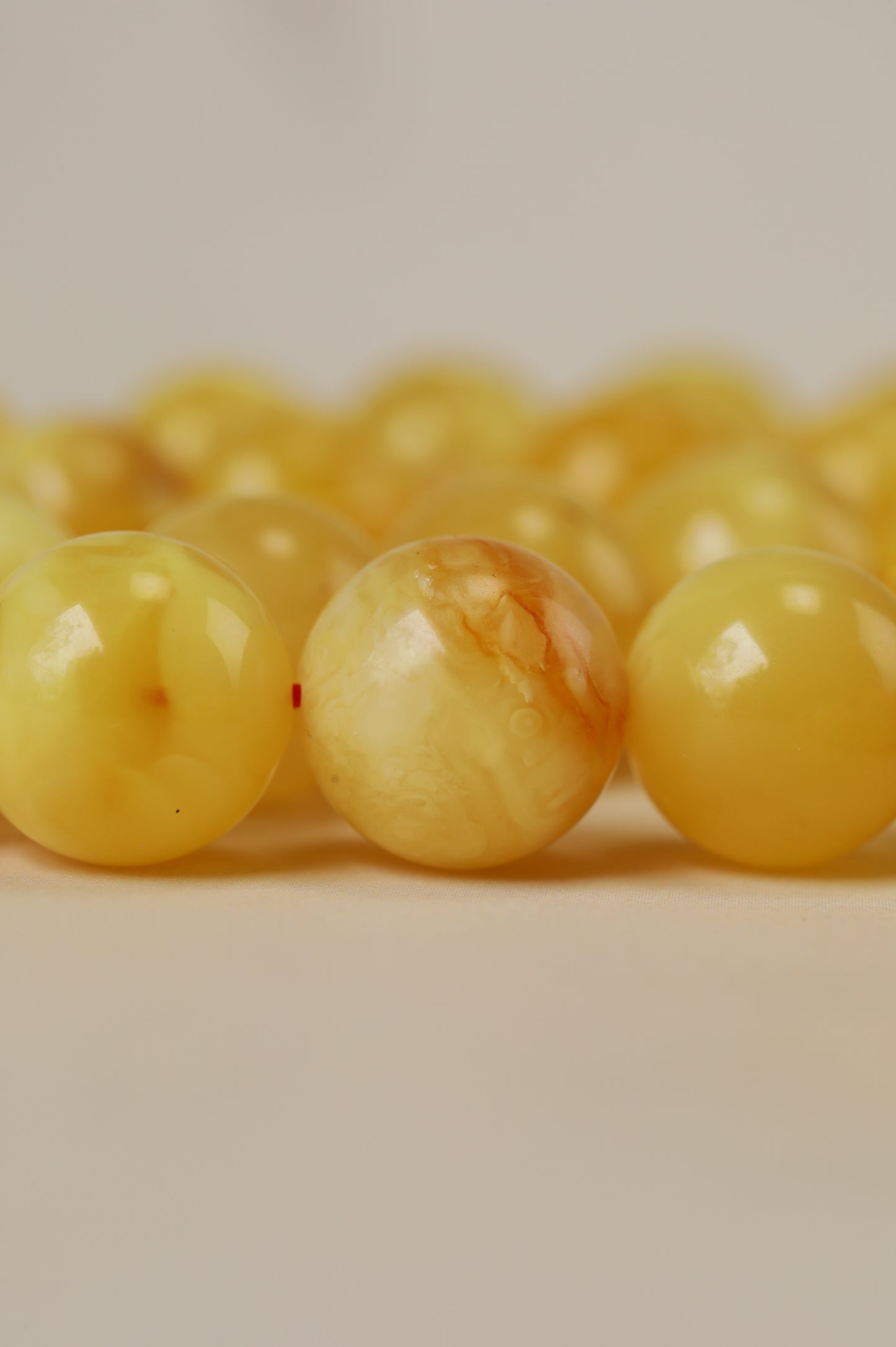 Long Half-Half Pattern Amber Misbah – 57 Beads