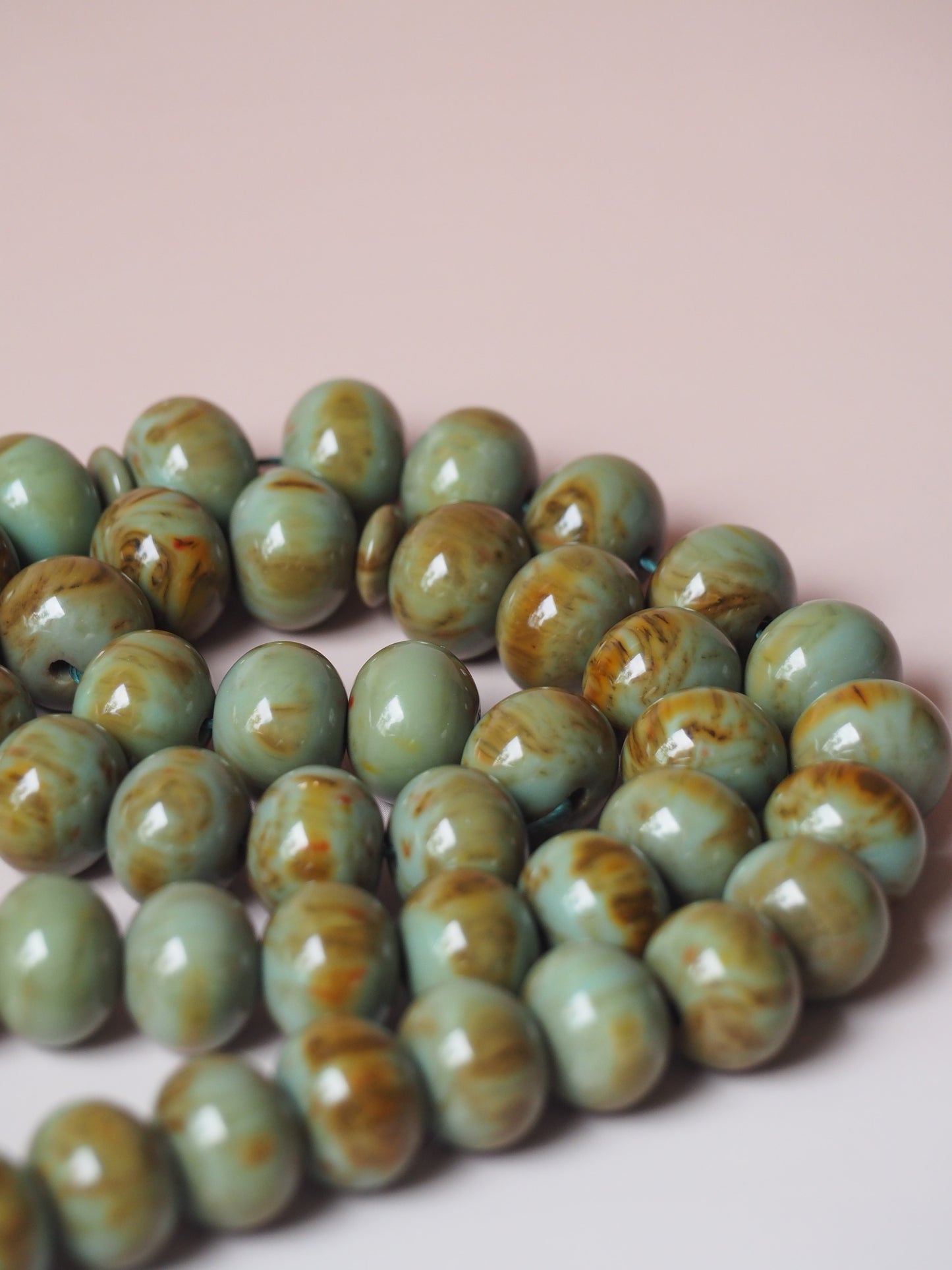 New Turkish Turquoise Bakelite Rosary 47 Beads 100 g