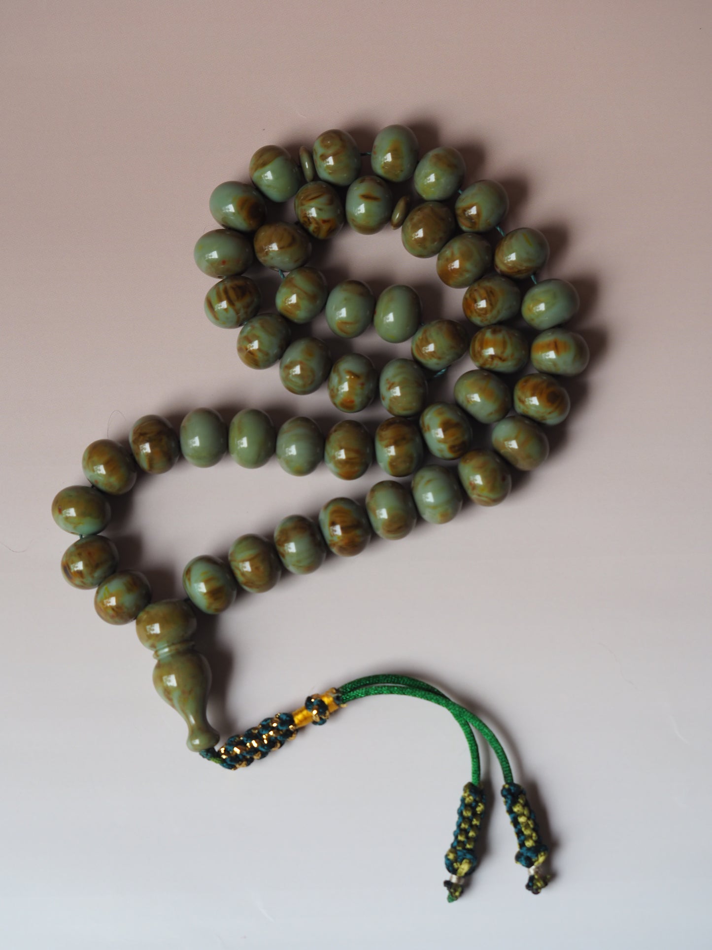New Turkish Turquoise Bakelite Rosary 47 Beads 100 g