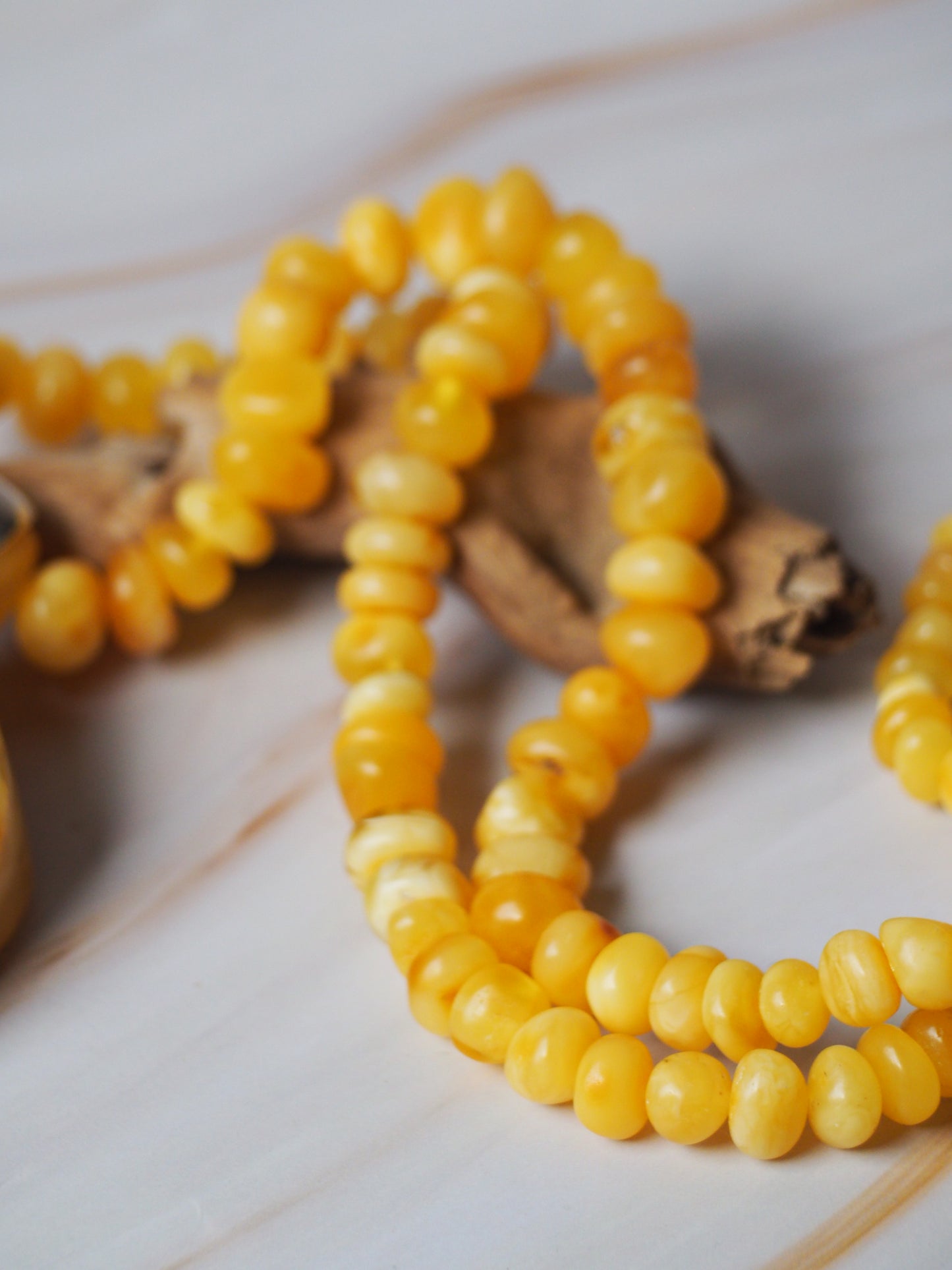 Raw Irregular Butterscotch/ White Amber Necklace and Pendant