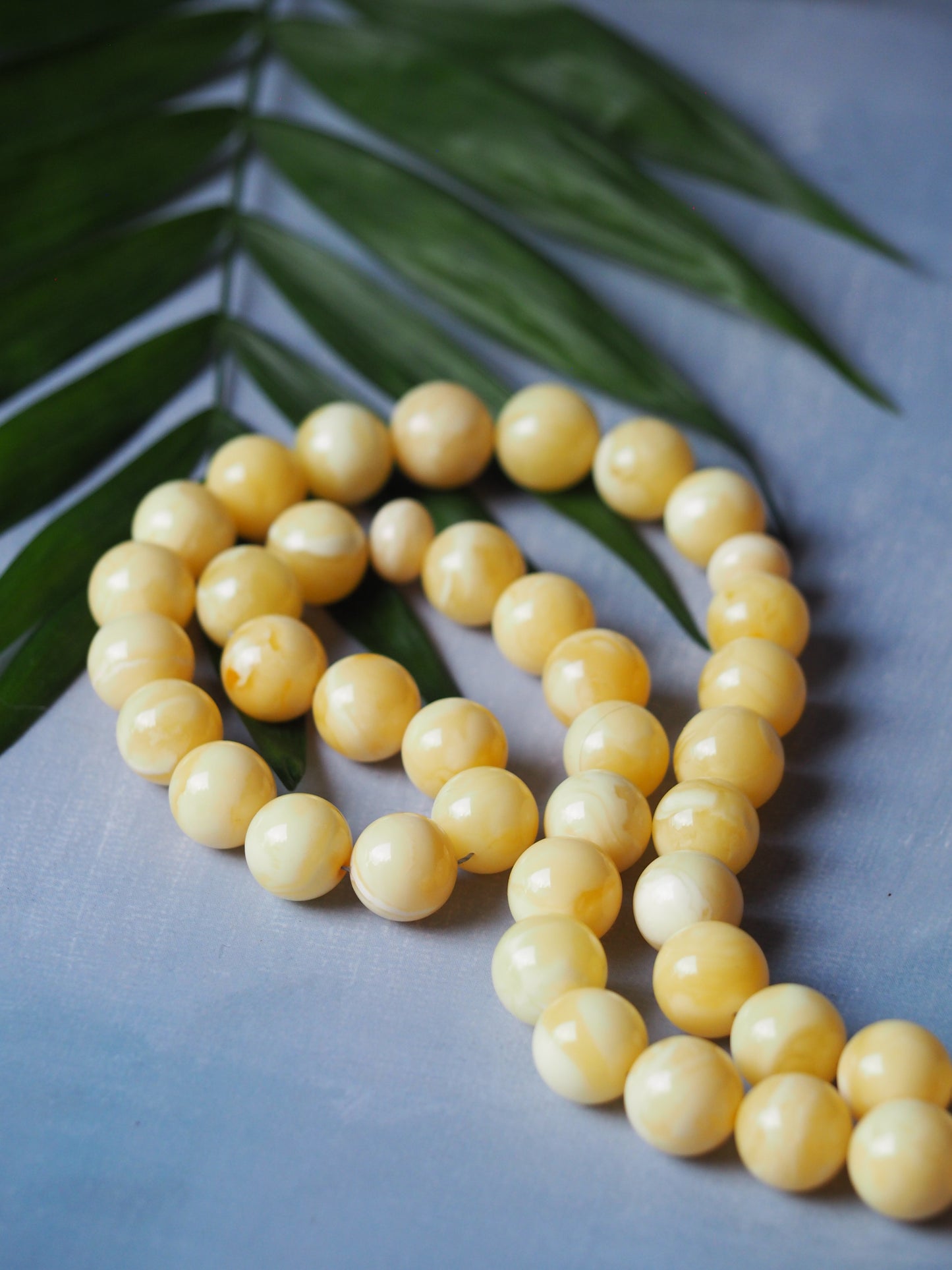 Unique Natural Milk/Royal White Tiger Amber Tasbih 11,80mm