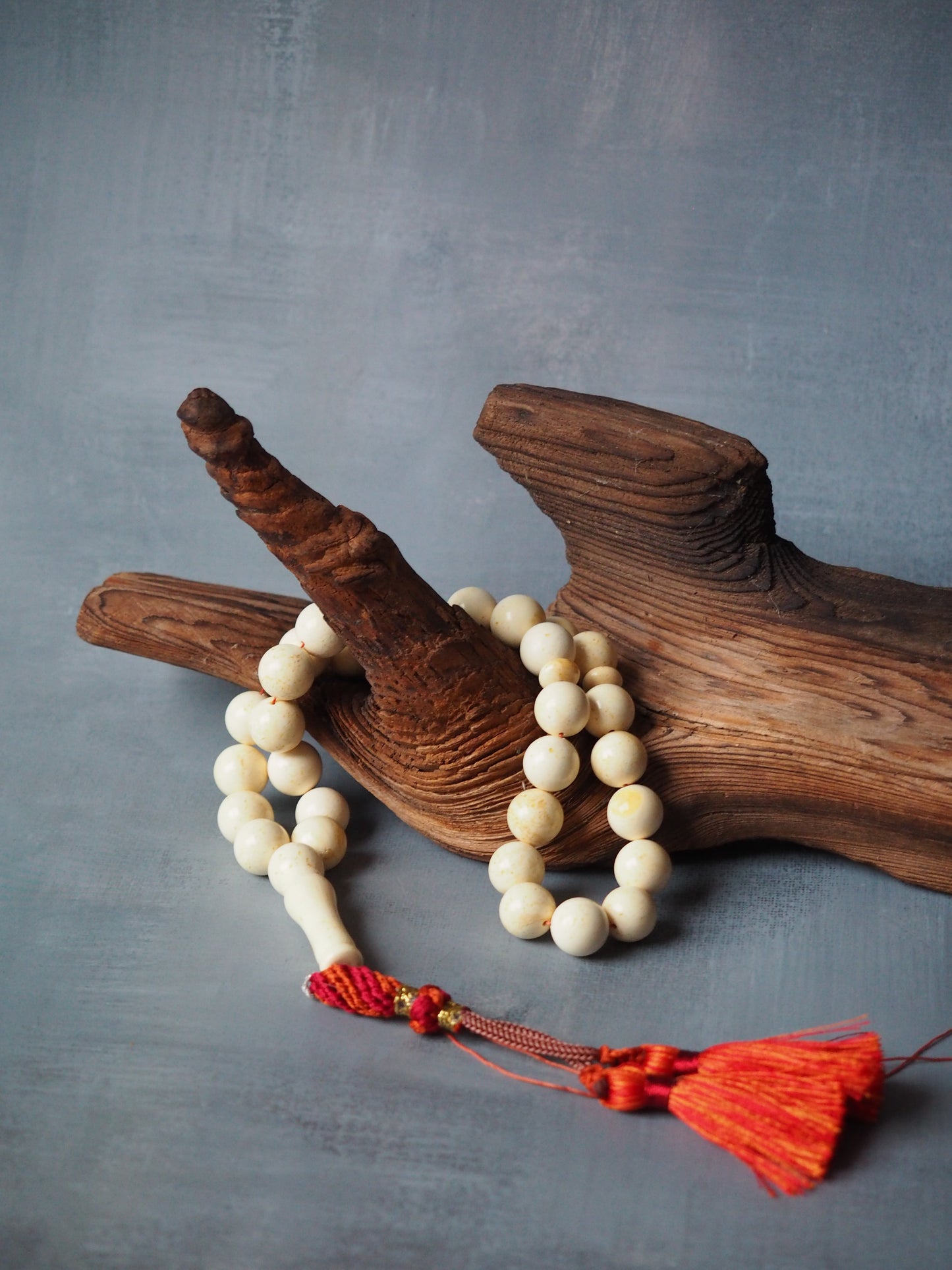 Royal White Amber Rosary Tasbih Round Beads 13,2mm