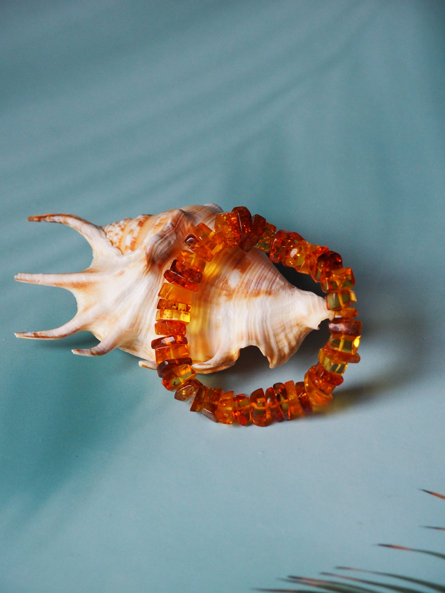 Cognac Amber Irregular Polished Bracelet