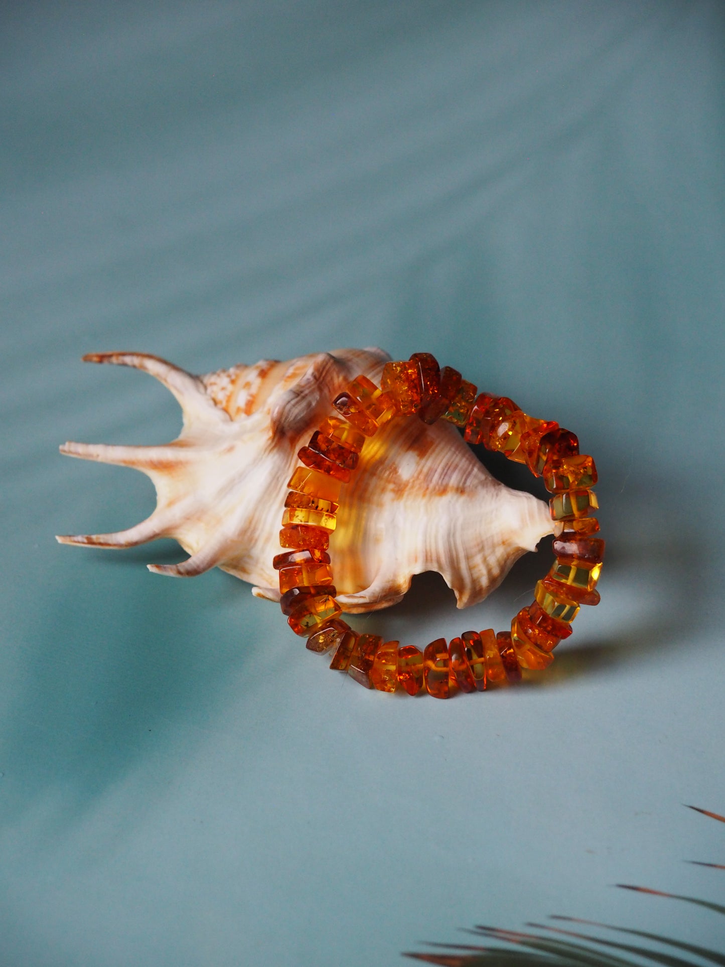 Cognac Amber Irregular Polished Bracelet