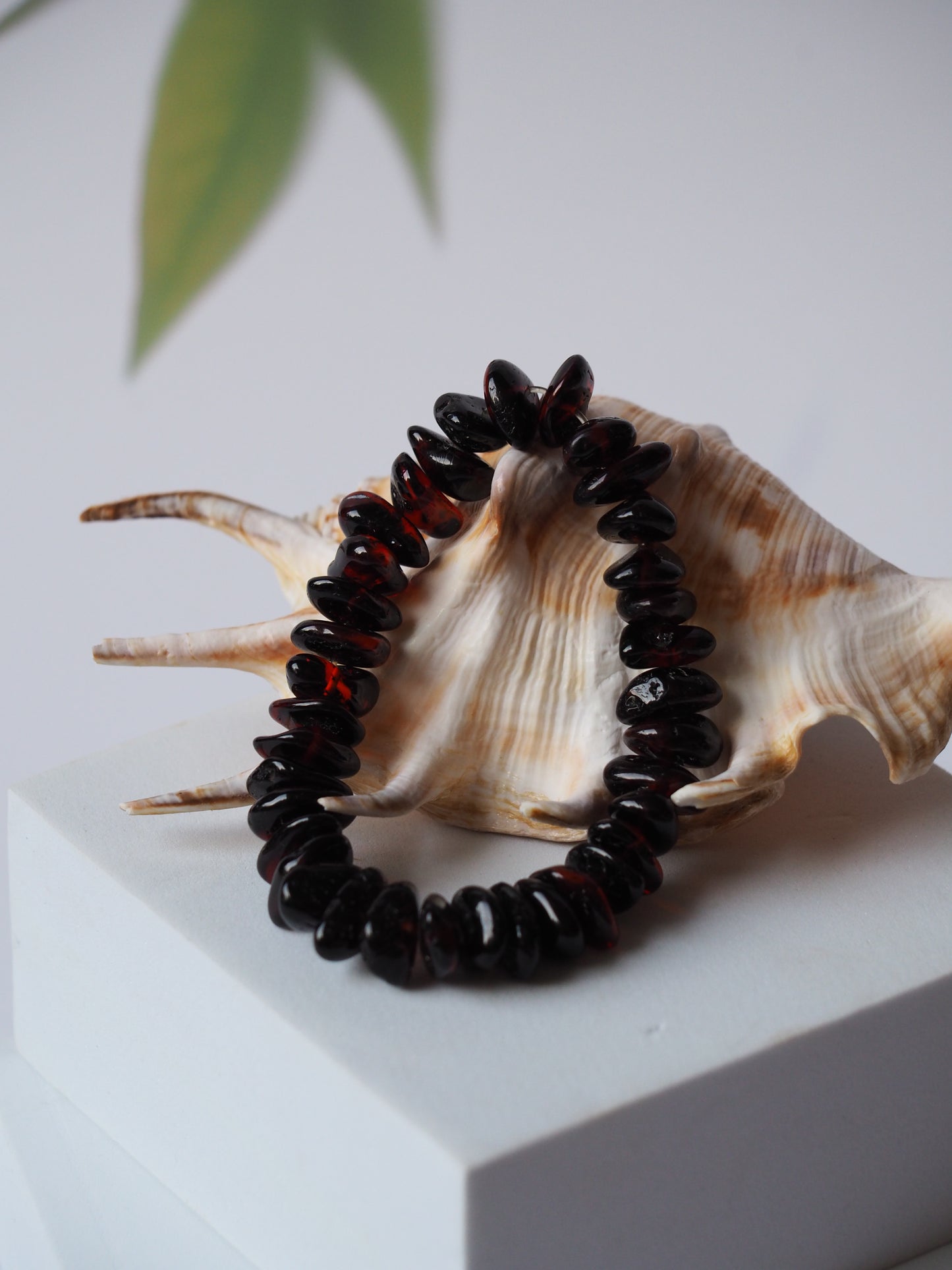 Cherry Amber Irregular Polished Bracelet