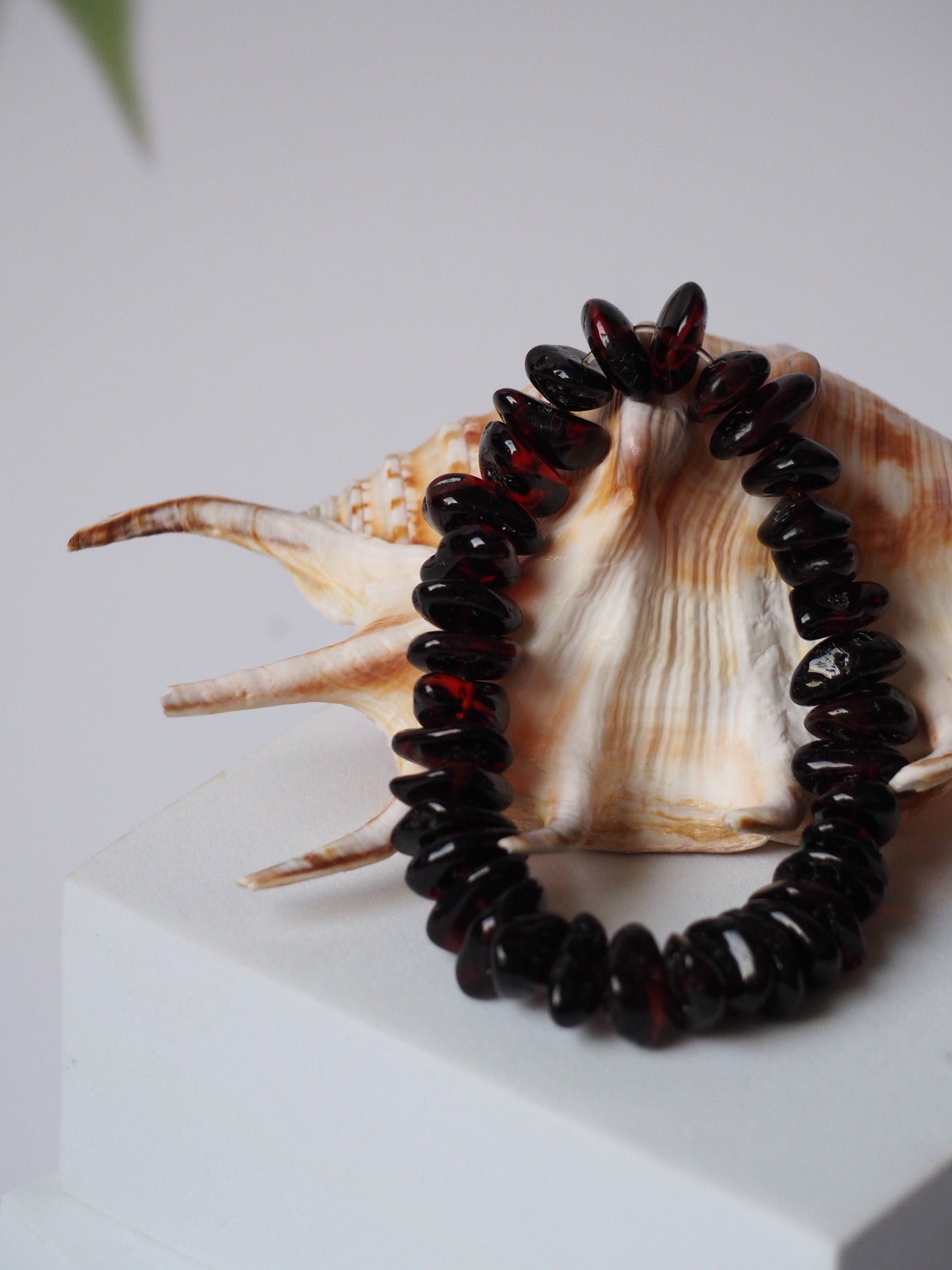Cherry Amber Irregular Polished Bracelet