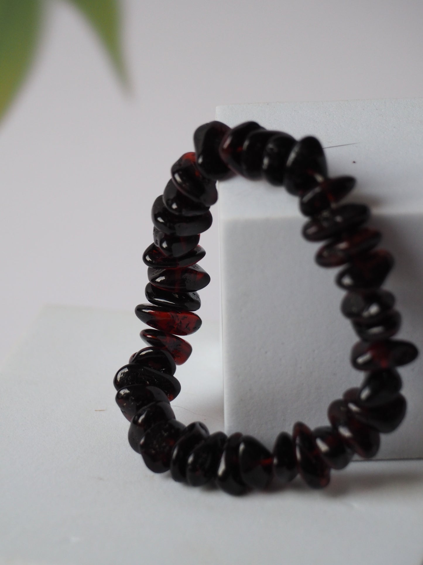 Cherry Amber Irregular Polished Bracelet