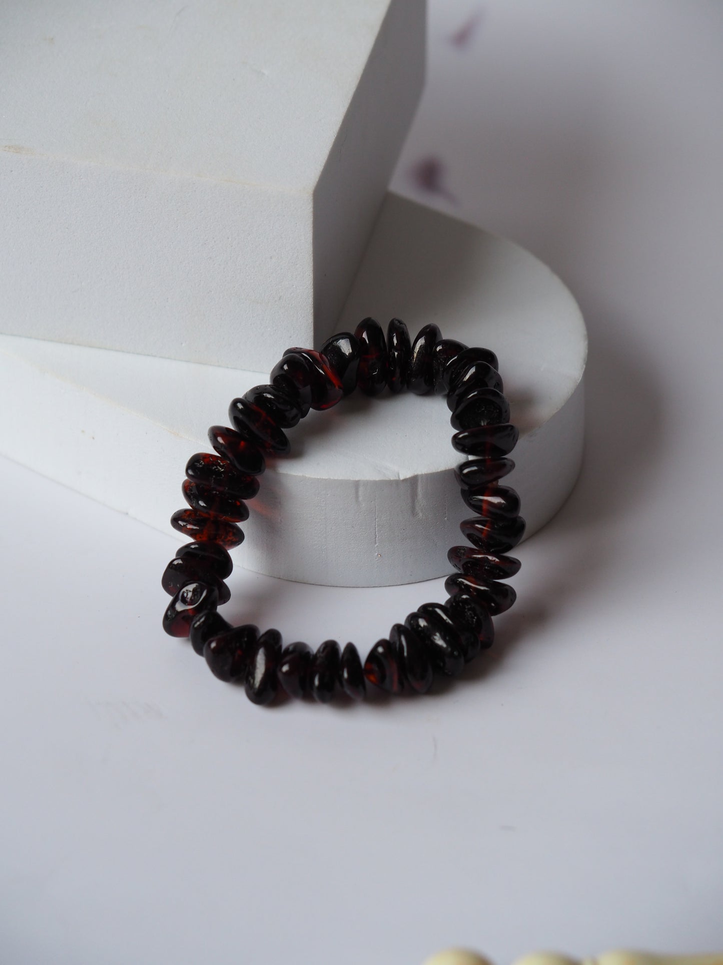 Cherry Amber Irregular Polished Bracelet