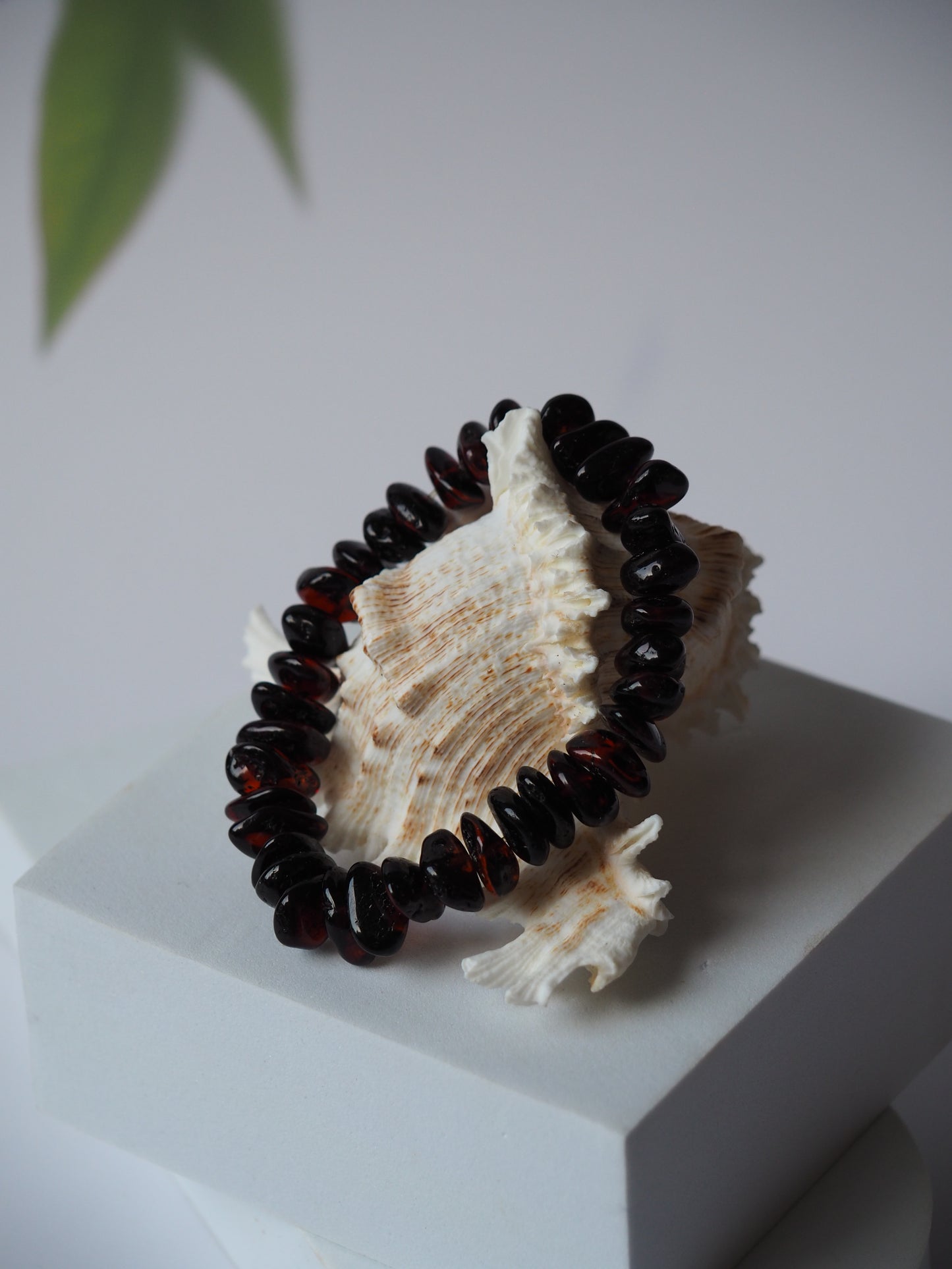 Cherry Amber Irregular Polished Bracelet