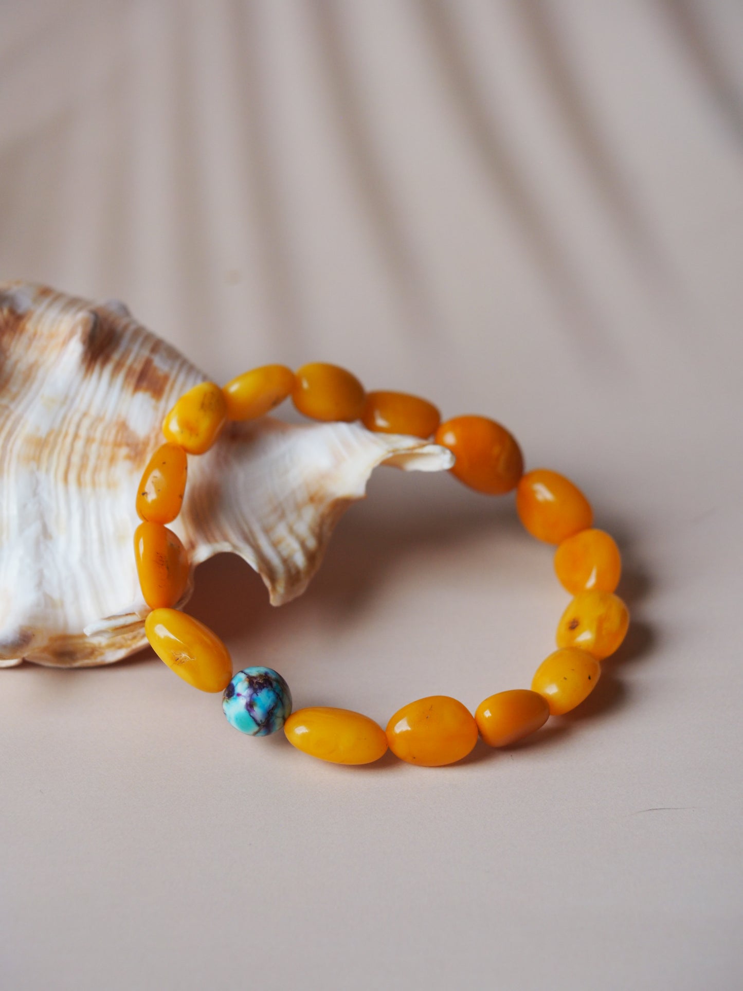 Natural Old German Amber/ Butterscotch Amber with Purple-Blue Imperial Jasper