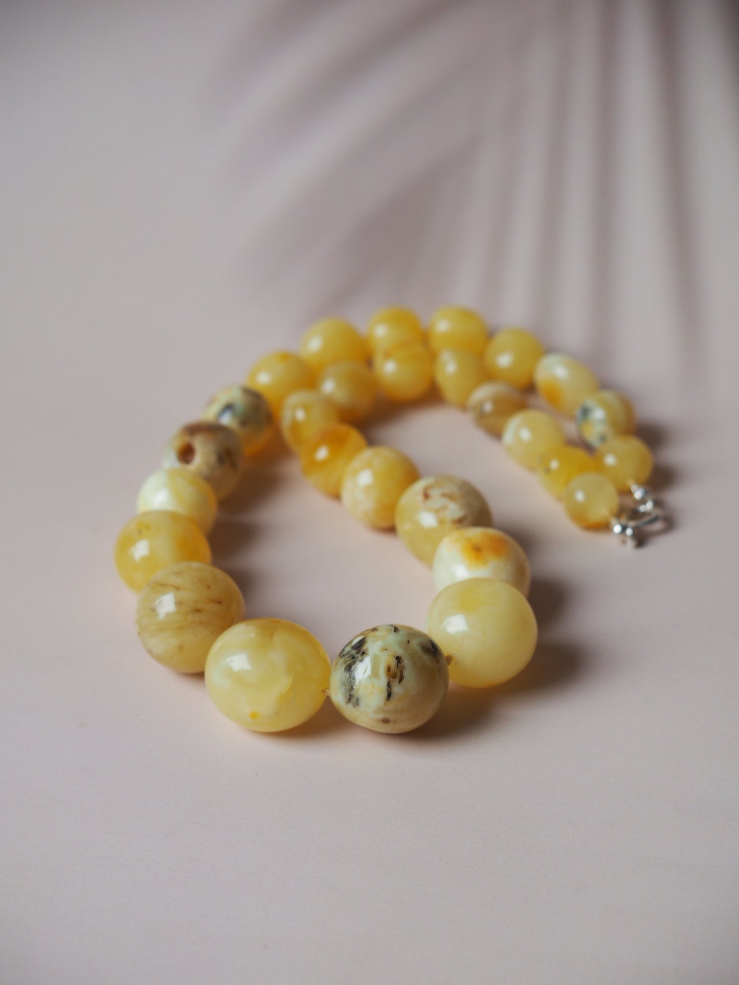 Big Unique Amber Necklace with Certificate