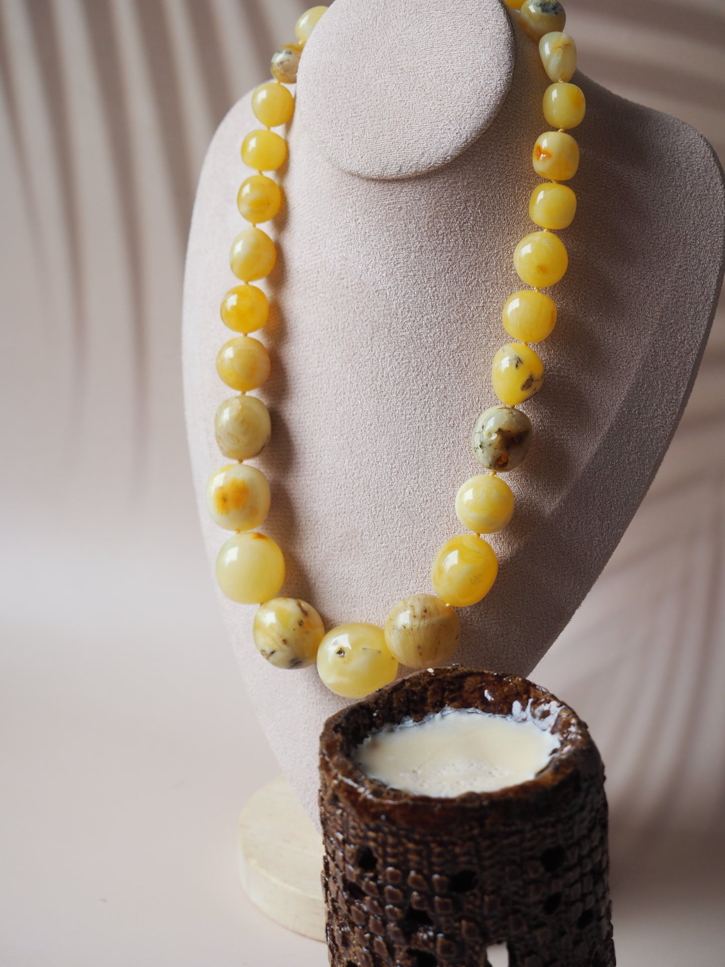 Big Unique Amber Necklace with Certificate