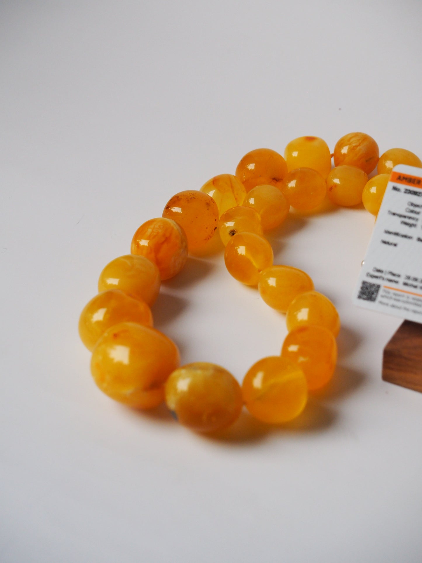Huge Unique Honey Amber Necklace with Certificate