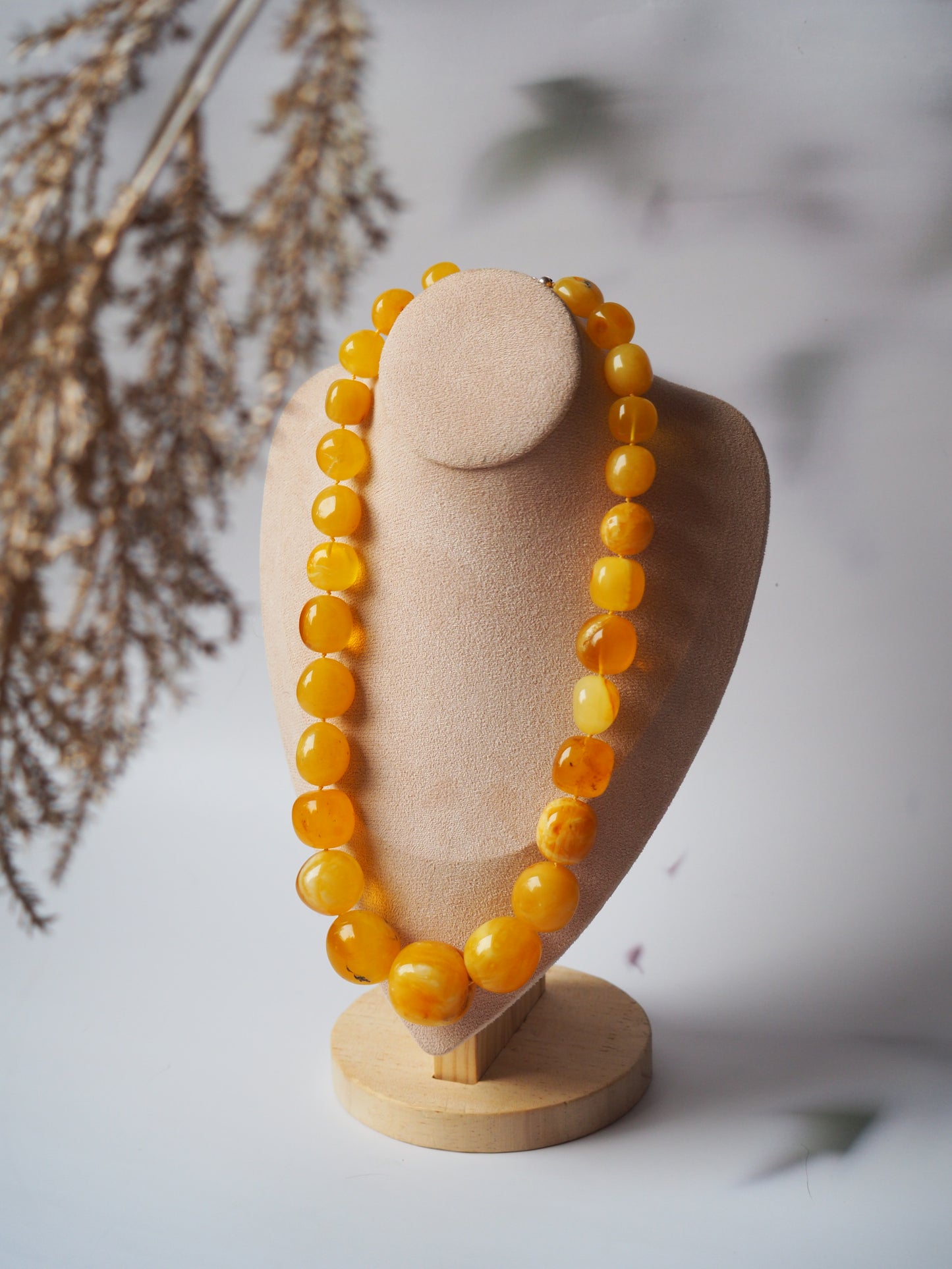 Huge Unique Honey Amber Necklace with Certificate
