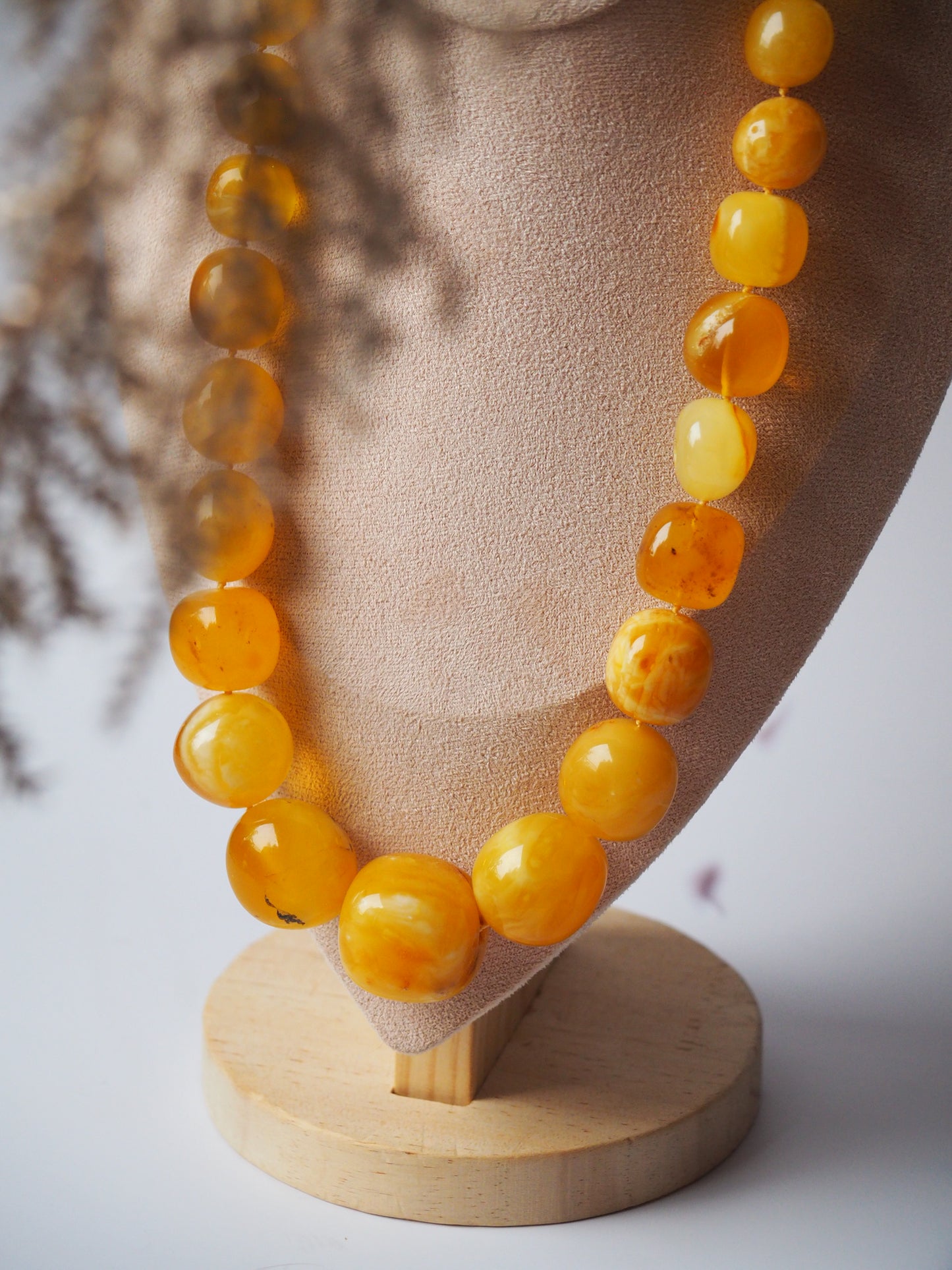 Huge Unique Honey Amber Necklace with Certificate