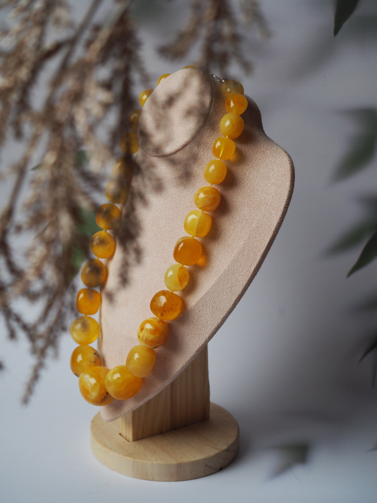 Huge Unique Honey Amber Necklace with Certificate