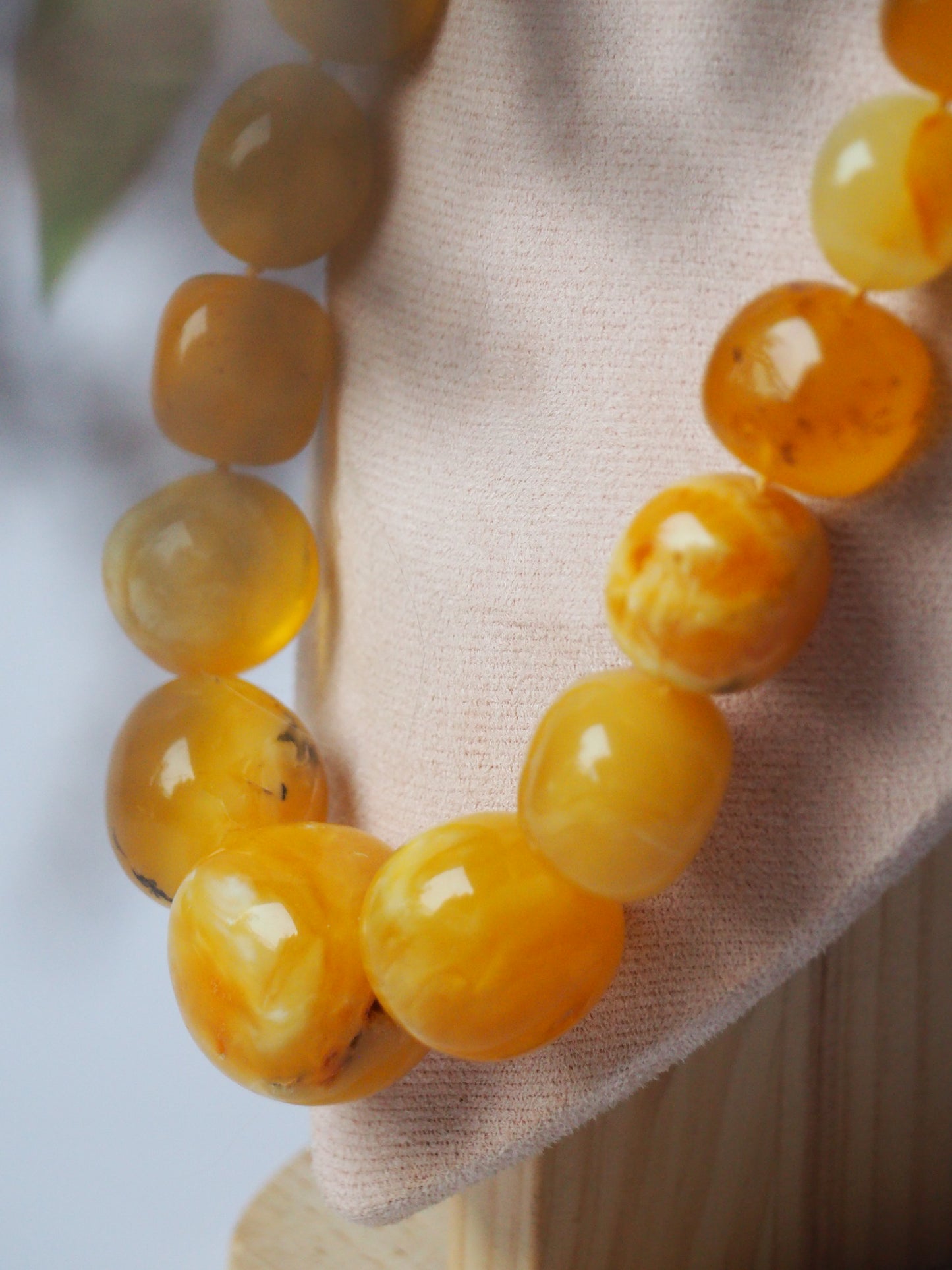 Huge Unique Honey Amber Necklace with Certificate