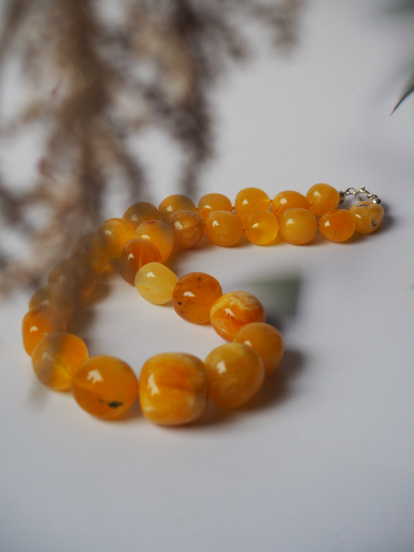 Huge Unique Honey Amber Necklace with Certificate