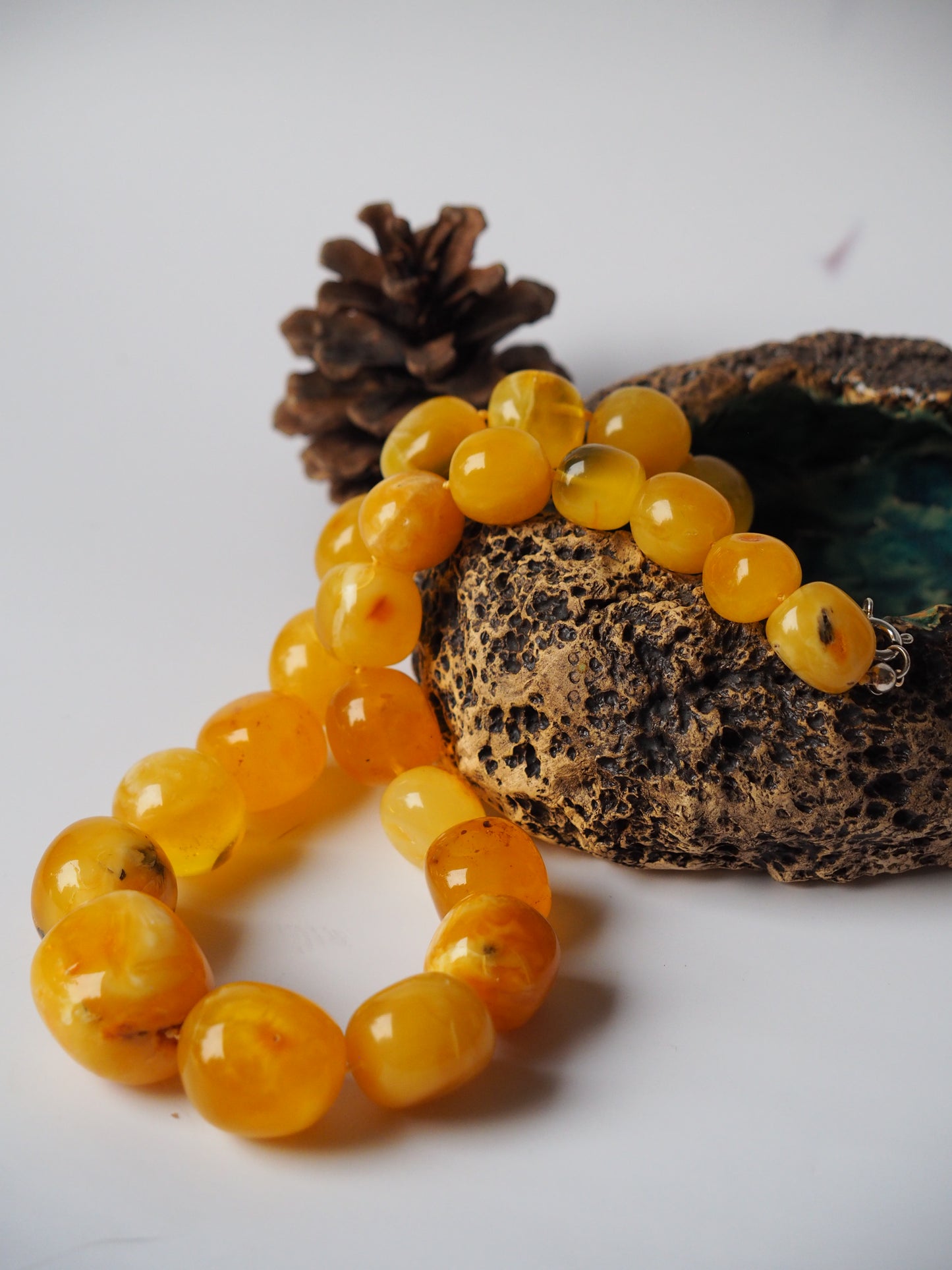 Huge Unique Honey Amber Necklace with Certificate