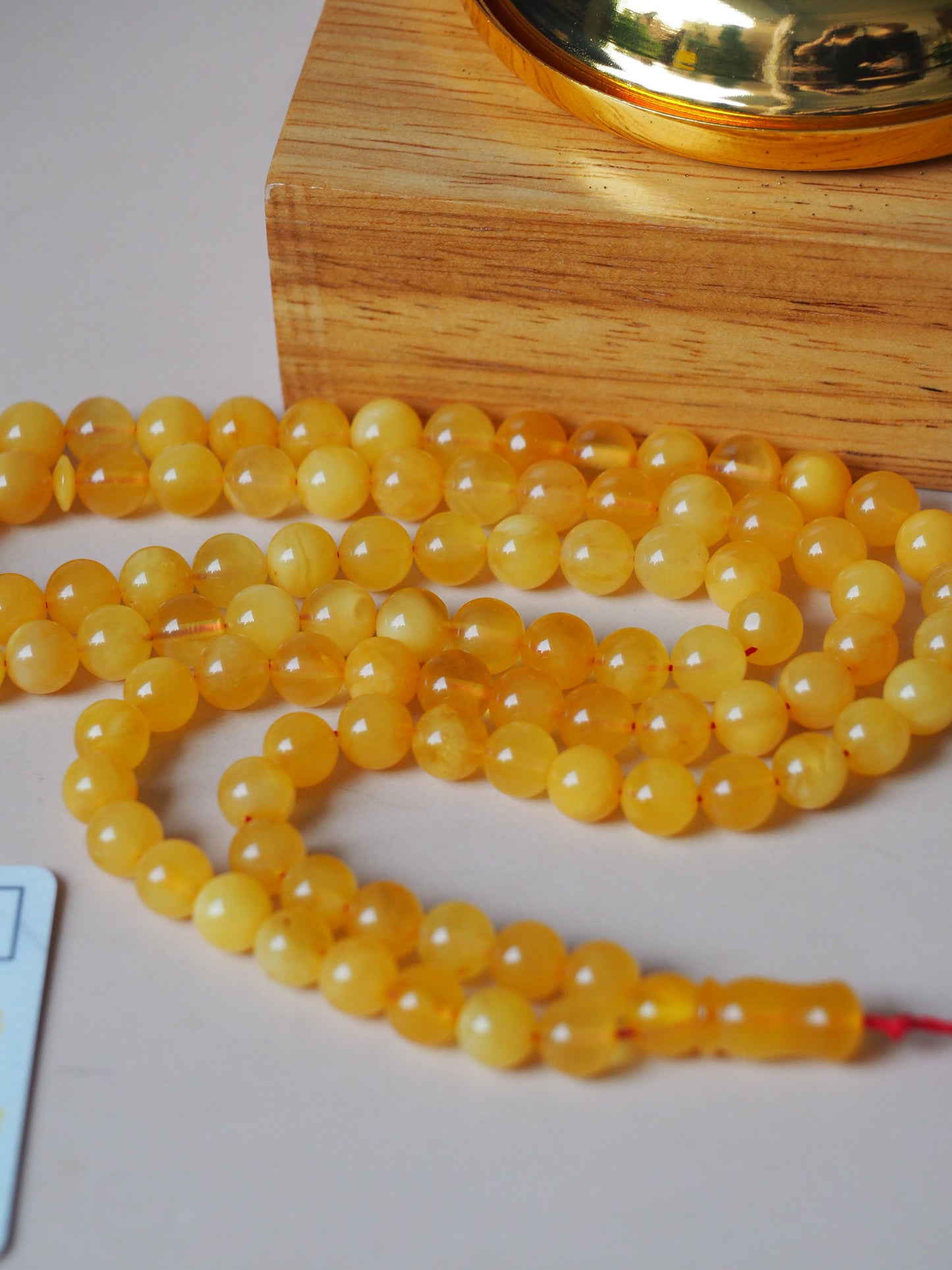 99 Amber Tasbih Butterscotch Opaque Color