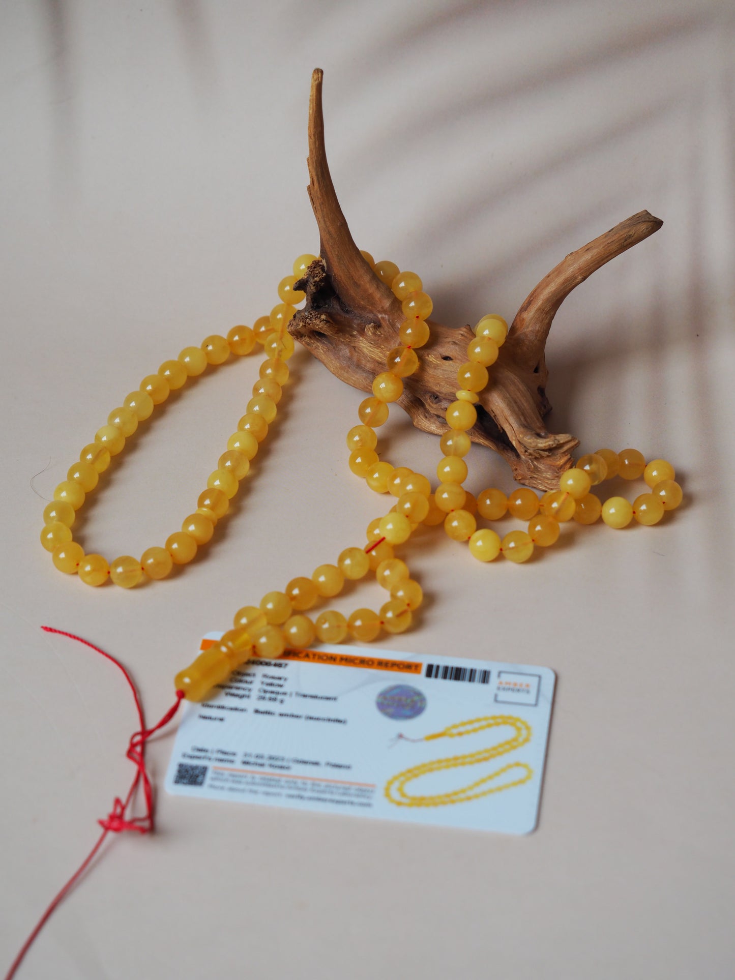 99 Amber Tasbih Butterscotch Opaque Color