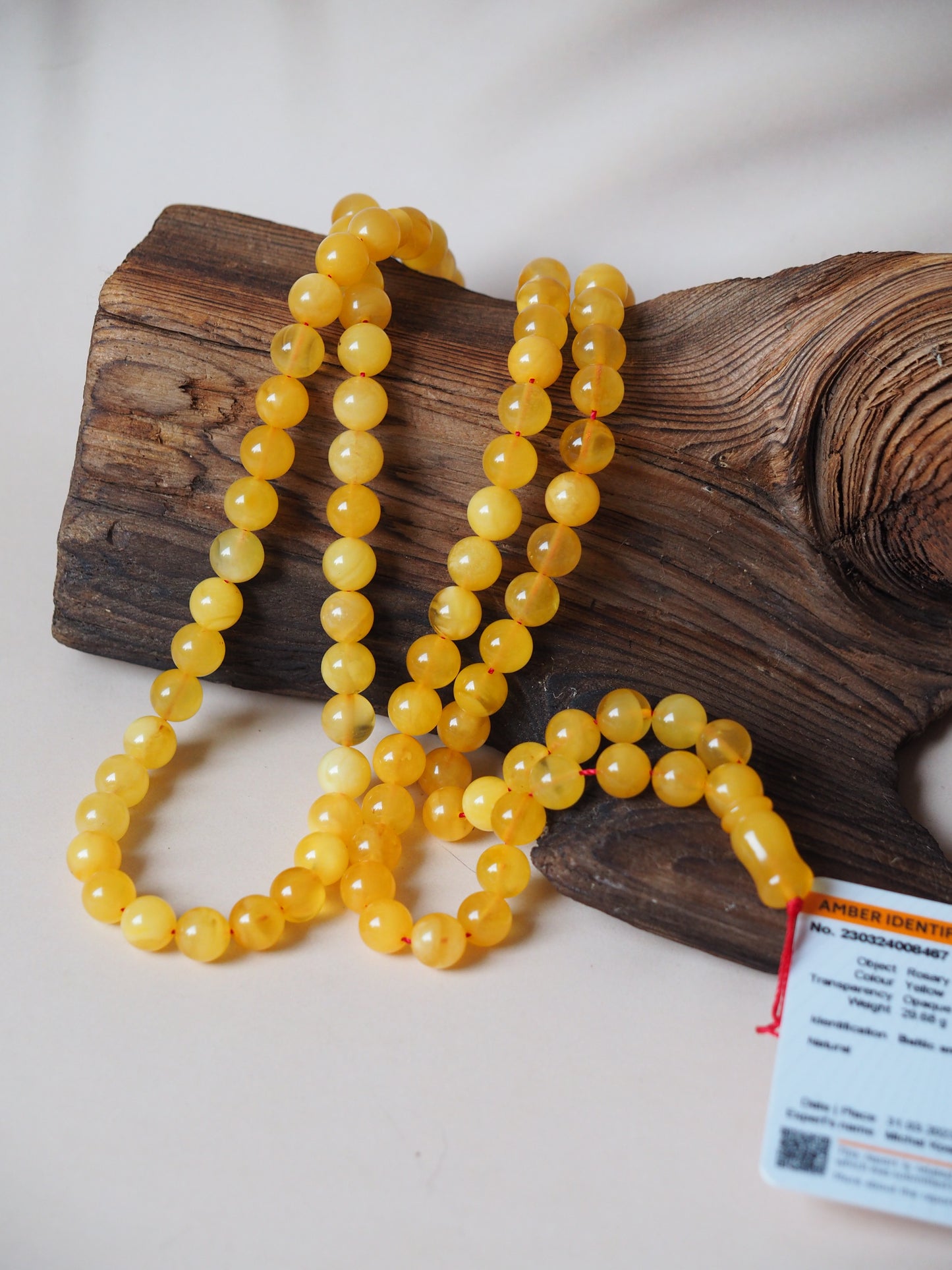 99 Amber Tasbih Butterscotch Opaque Color