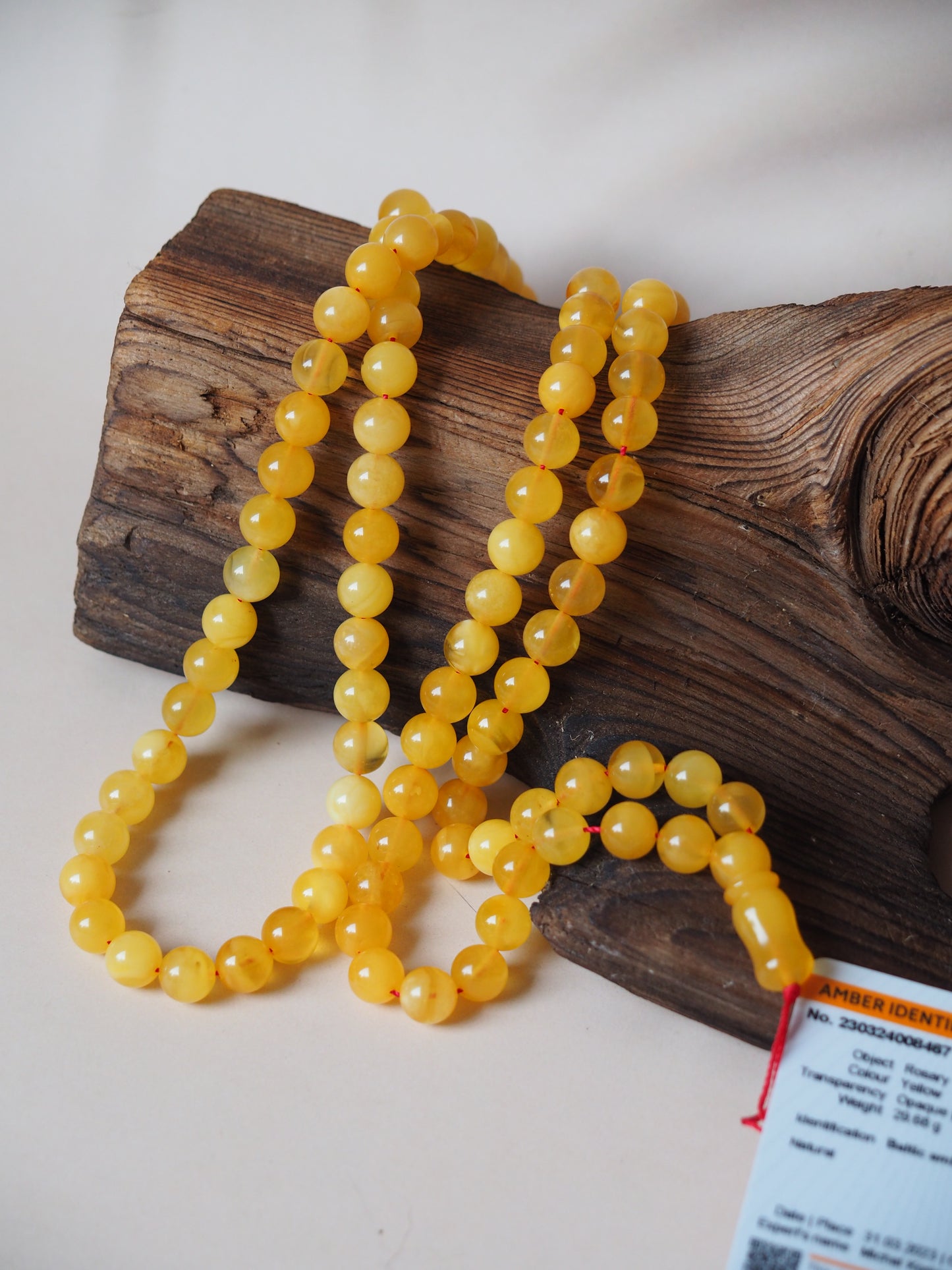 99 Amber Tasbih Butterscotch Opaque Color