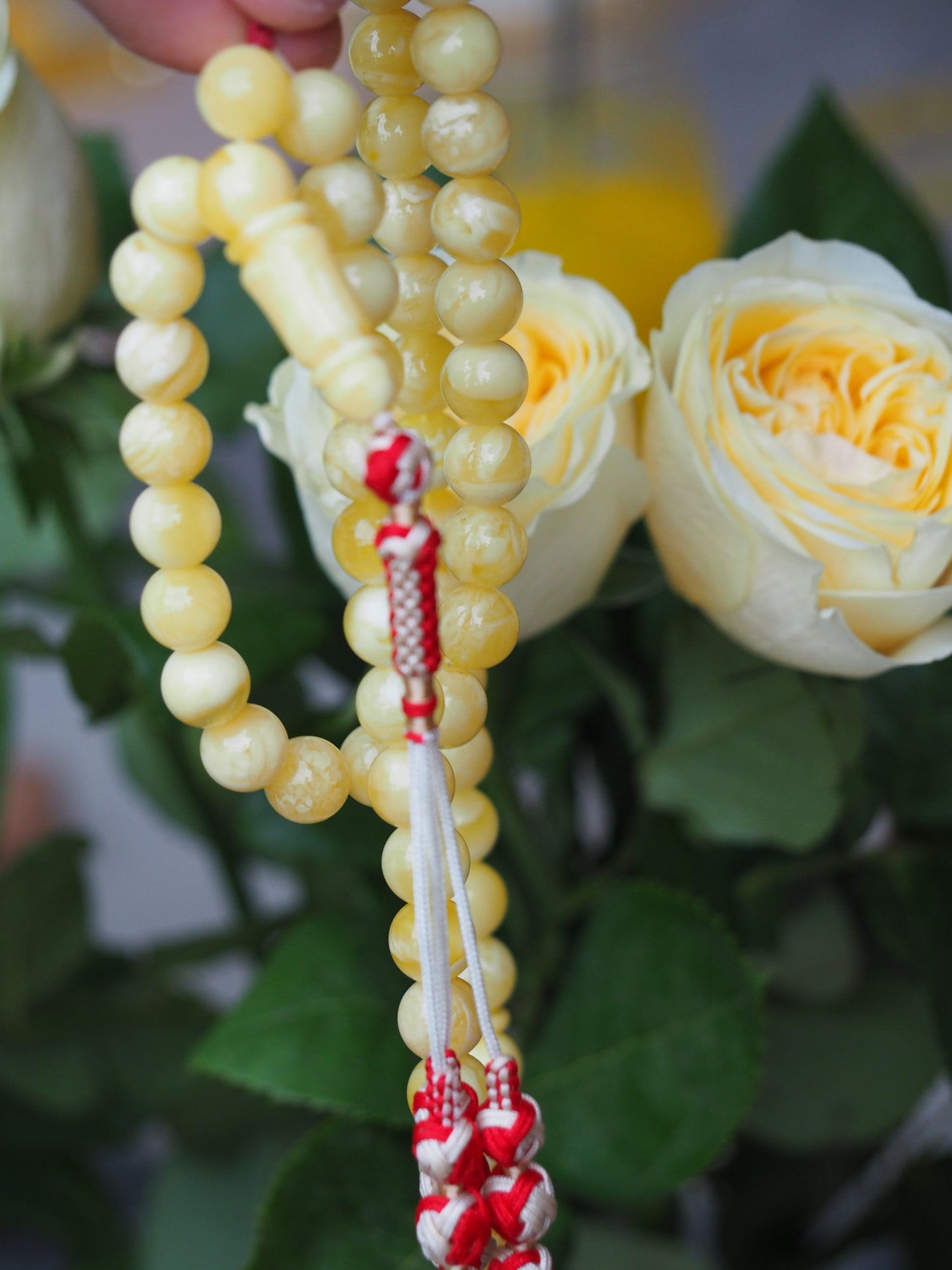 Butterscotch/ Milk Natural Amber Tasbih with Certificate