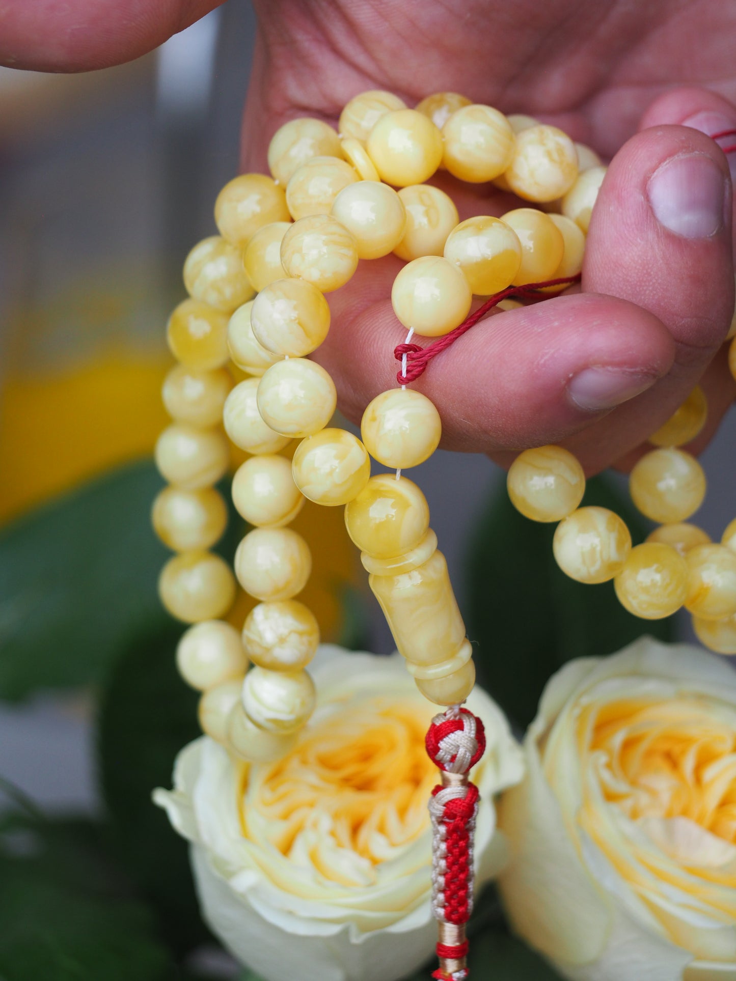 Butterscotch/ Milk Natural Amber Tasbih with Certificate