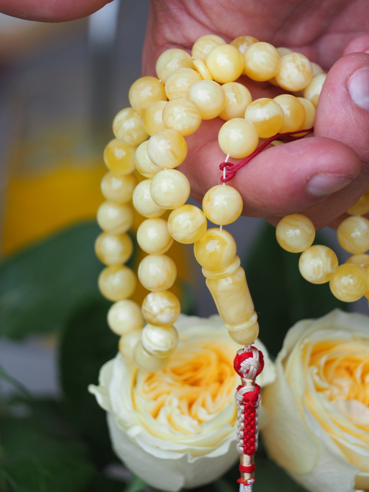 Butterscotch/ Milk Natural Amber Tasbih with Certificate