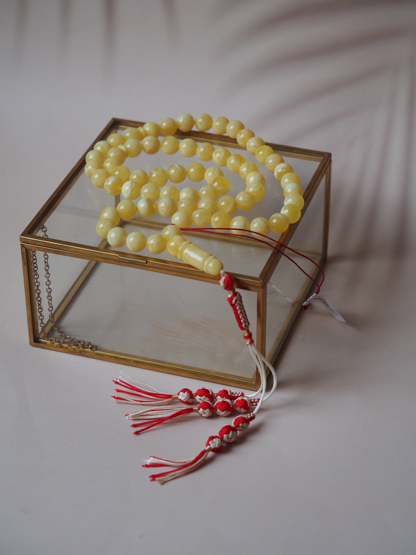 Butterscotch/ Milk Natural Amber Tasbih with Certificate