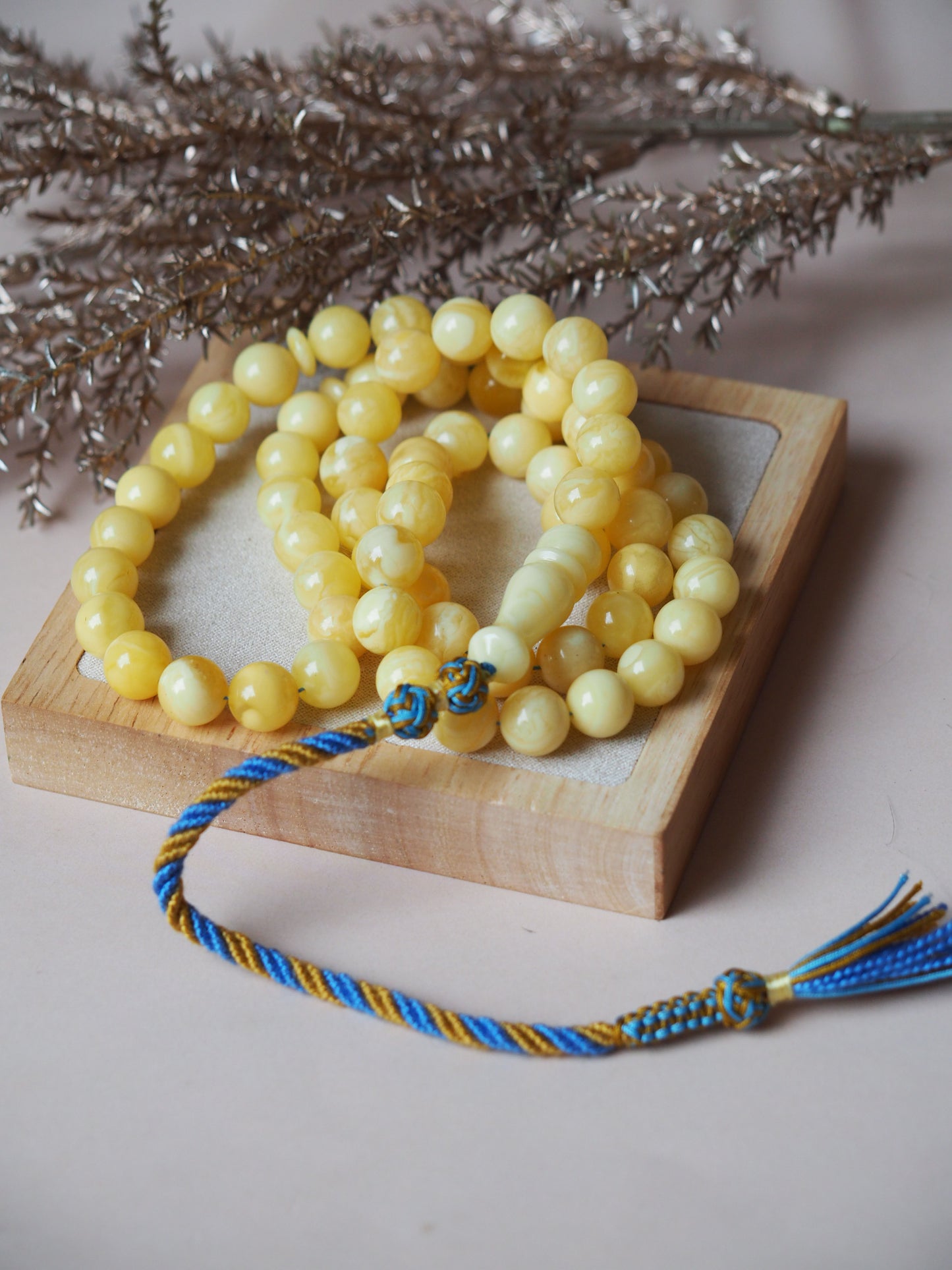 Natural Milk Mat Amber Tasbih 10mm