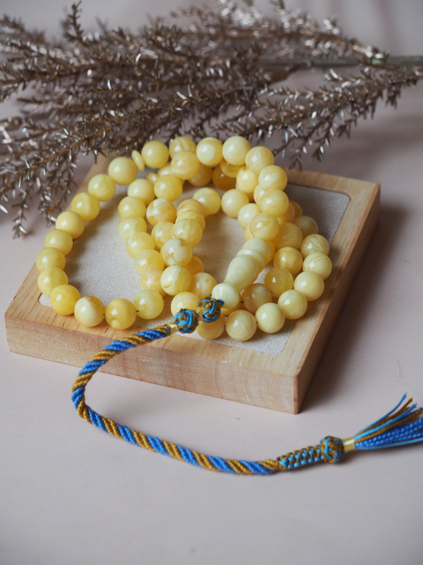 Natural Milk Mat Amber Tasbih 10mm