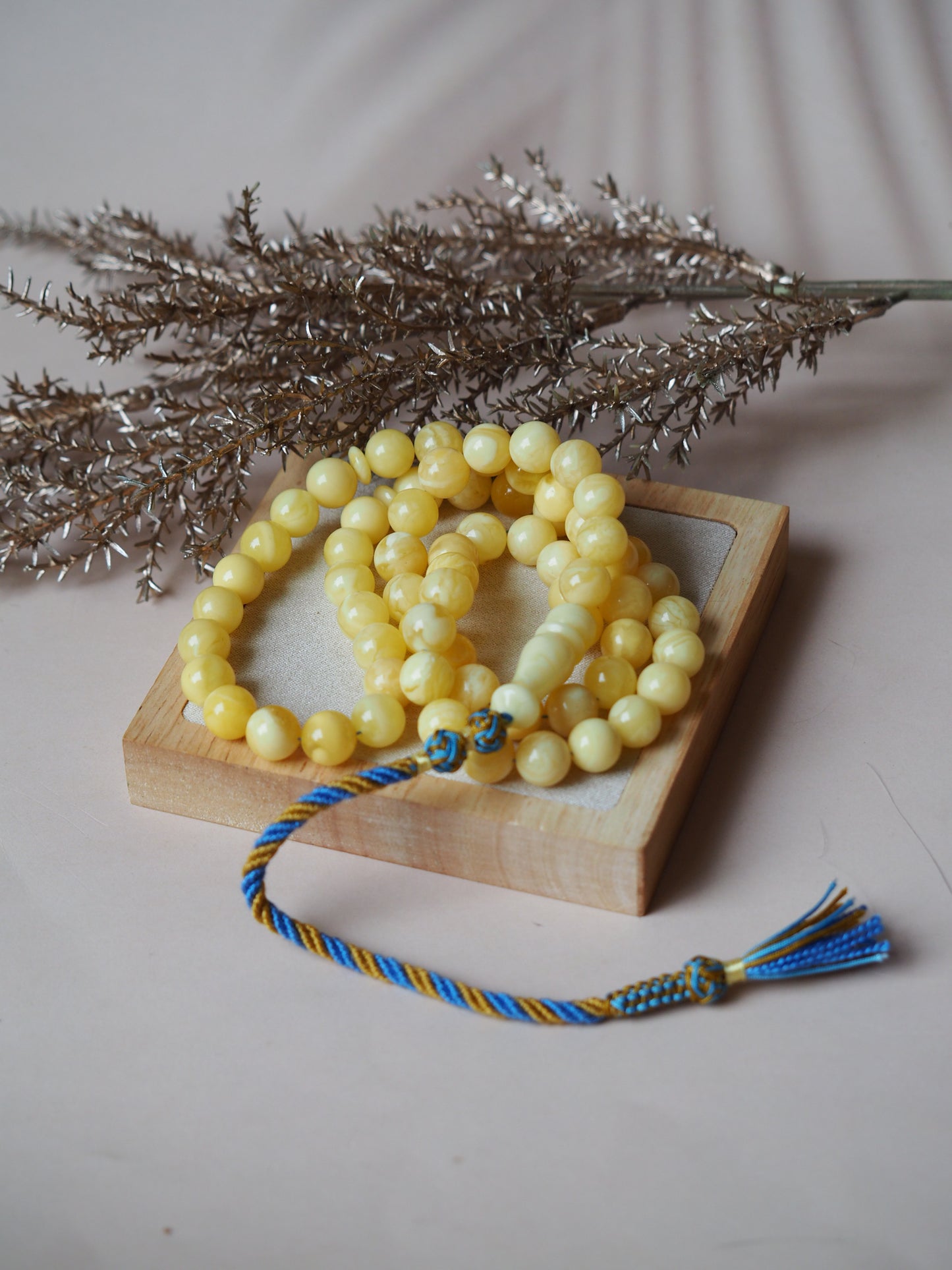 Natural Milk Mat Amber Tasbih 10mm