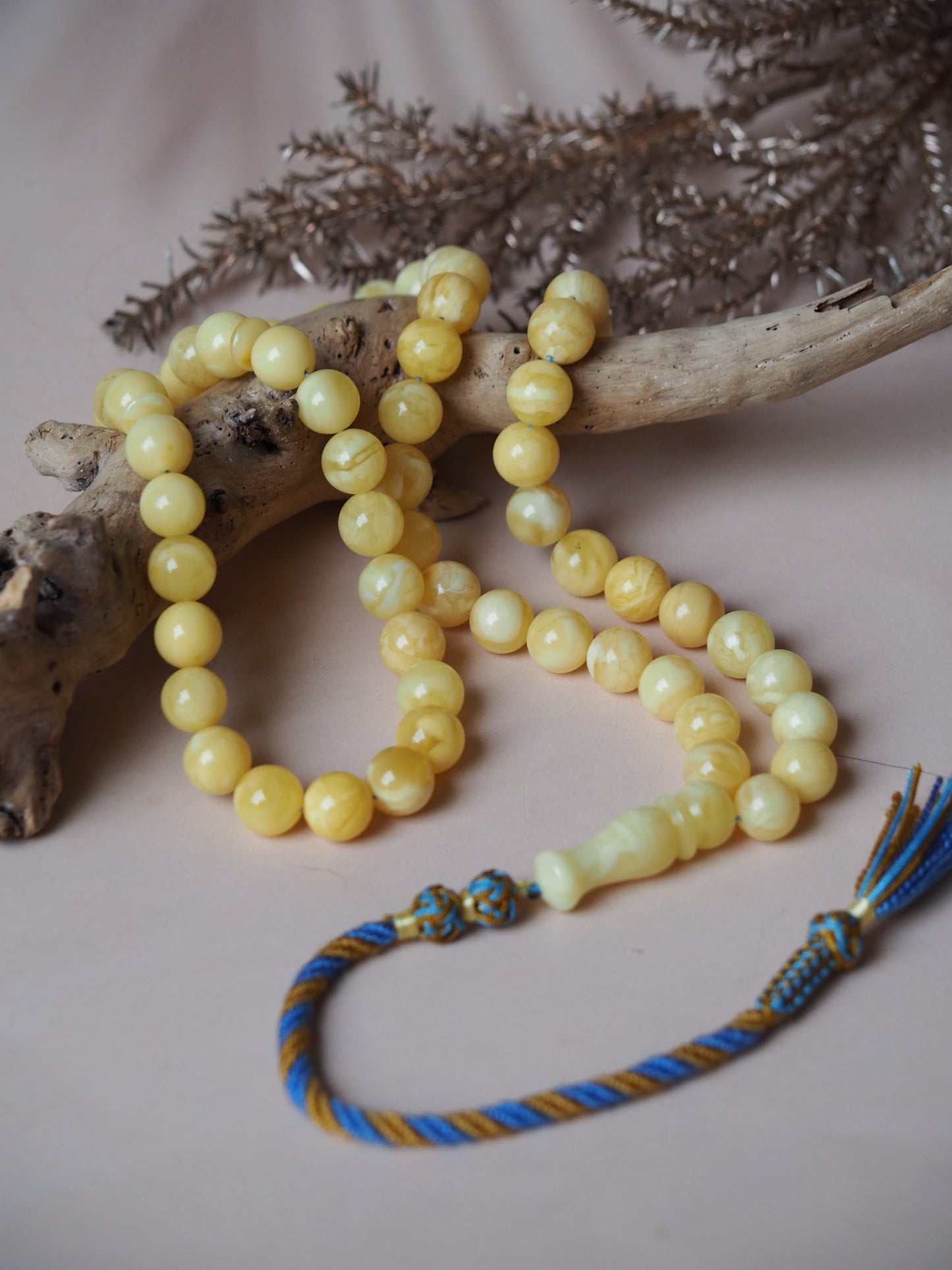 Natural Milk Mat Amber Tasbih 10mm