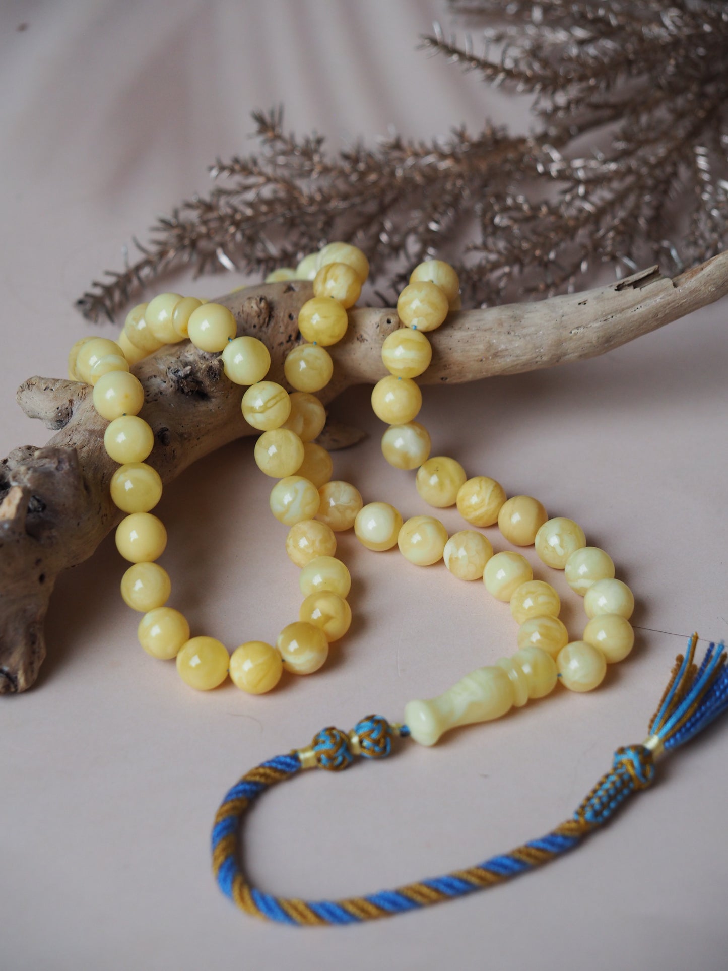 Natural Milk Mat Amber Tasbih 10mm