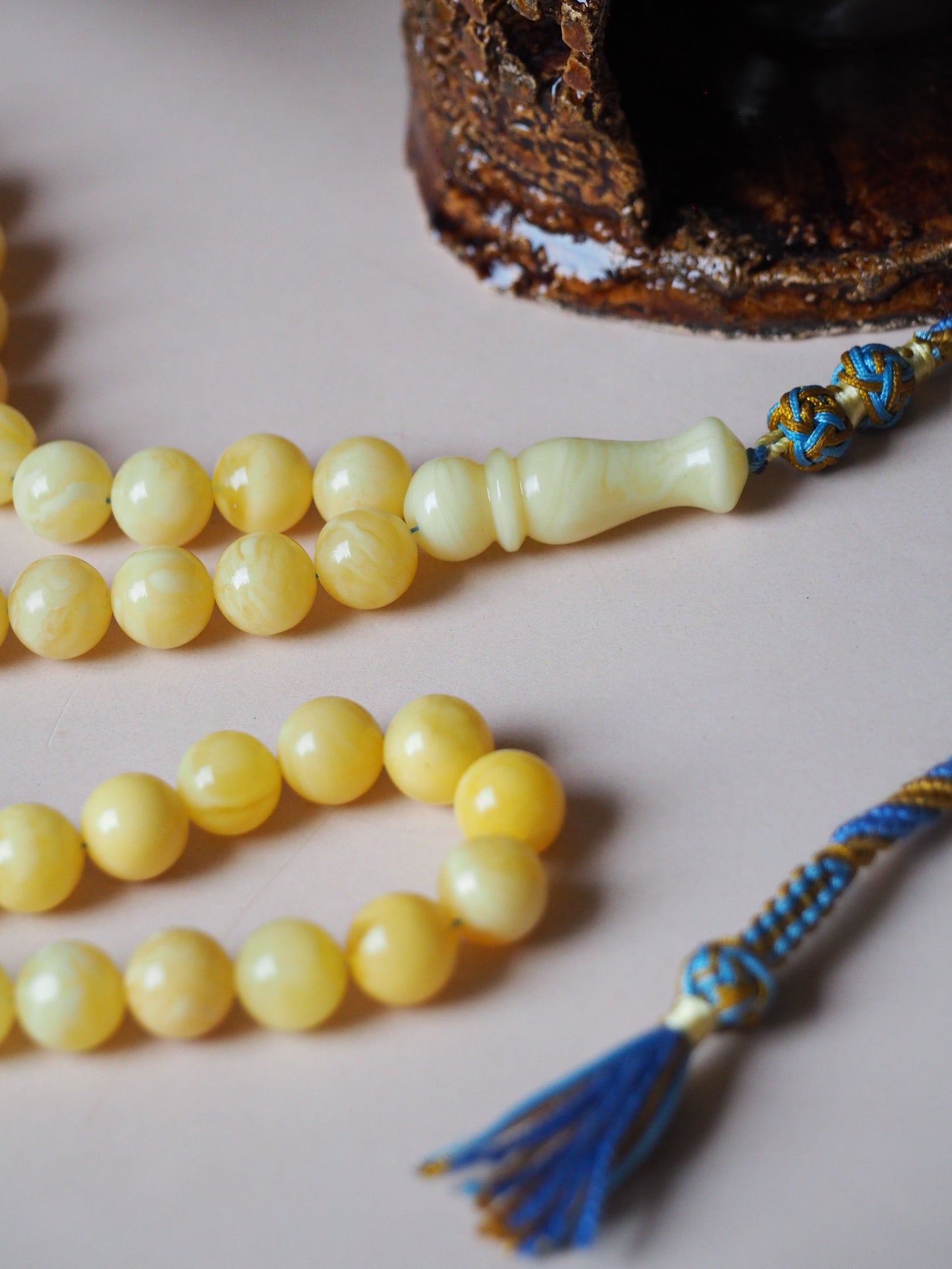 Natural Milk Mat Amber Tasbih 10mm
