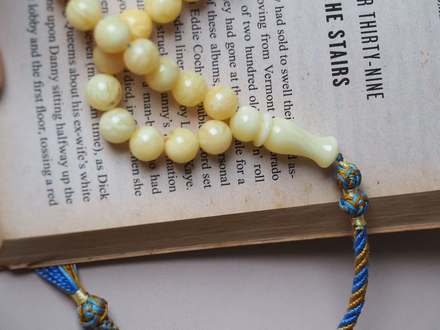 Natural Milk Mat Amber Tasbih 10mm