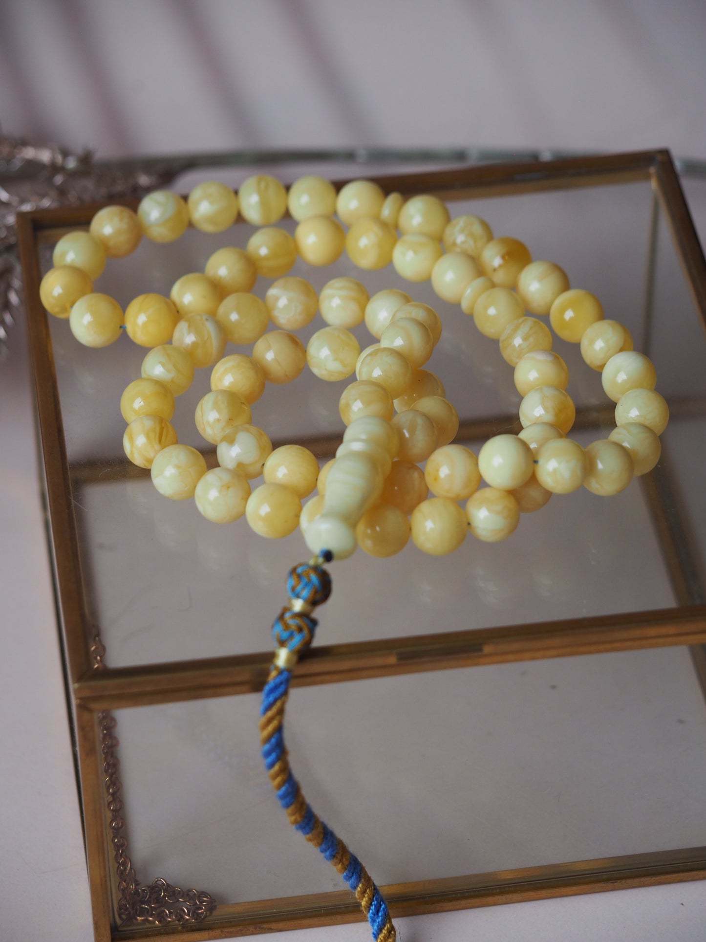 Natural Milk Mat Amber Tasbih 10mm