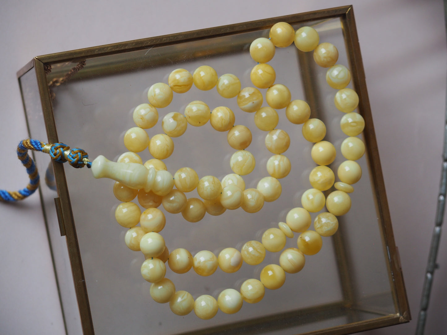 Natural Milk Mat Amber Tasbih 10mm