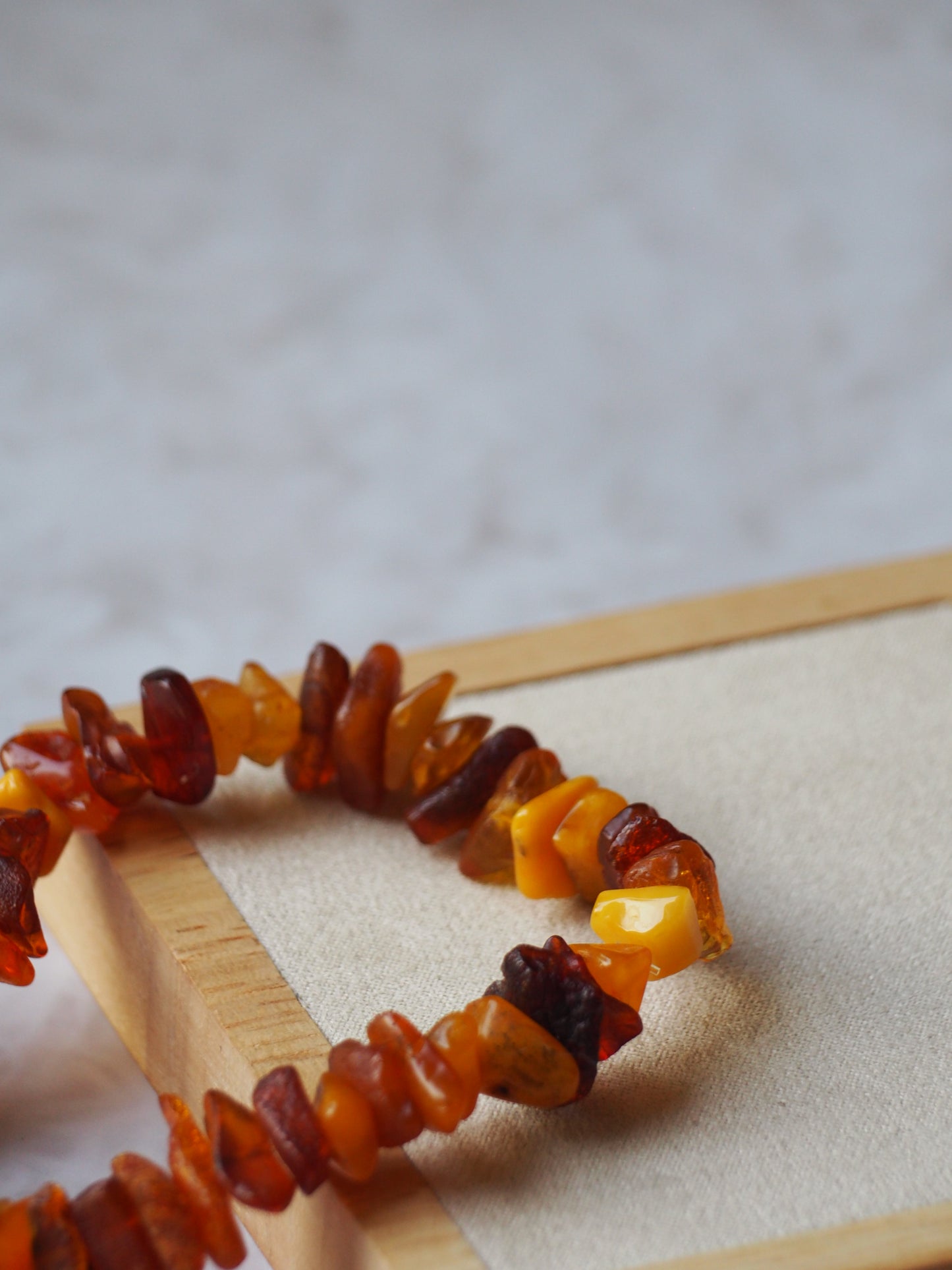 Raw Unpolished Cognac Amber Bracelet| Irregular