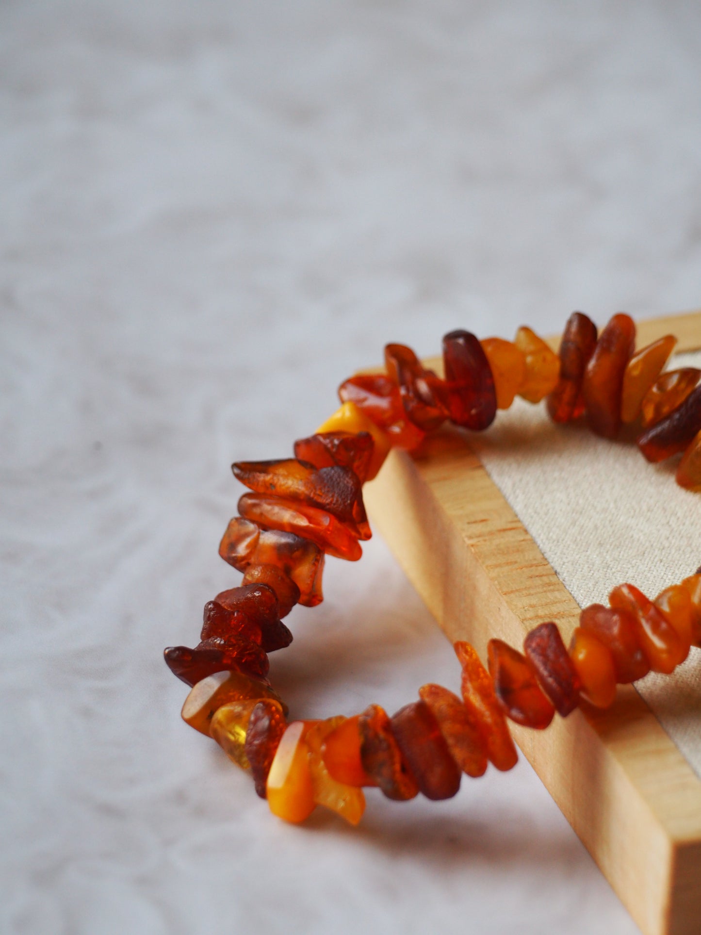 Raw Unpolished Cognac Amber Bracelet| Irregular