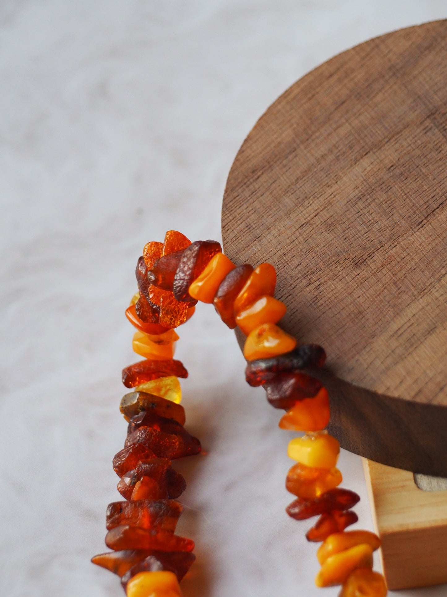Raw Unpolished Cognac Amber Bracelet| Irregular
