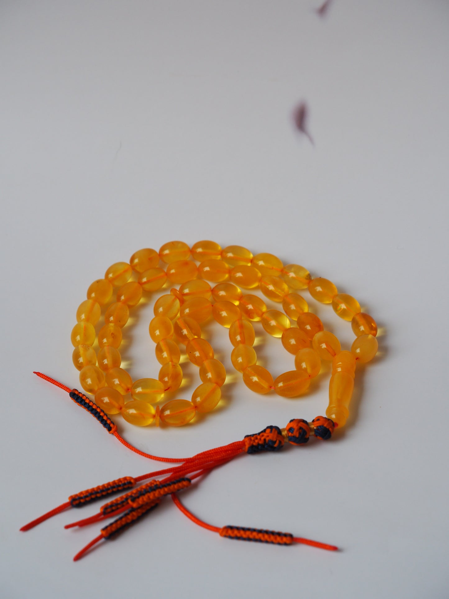 Olive Shape Transculent Amber Rosary 37,5g
